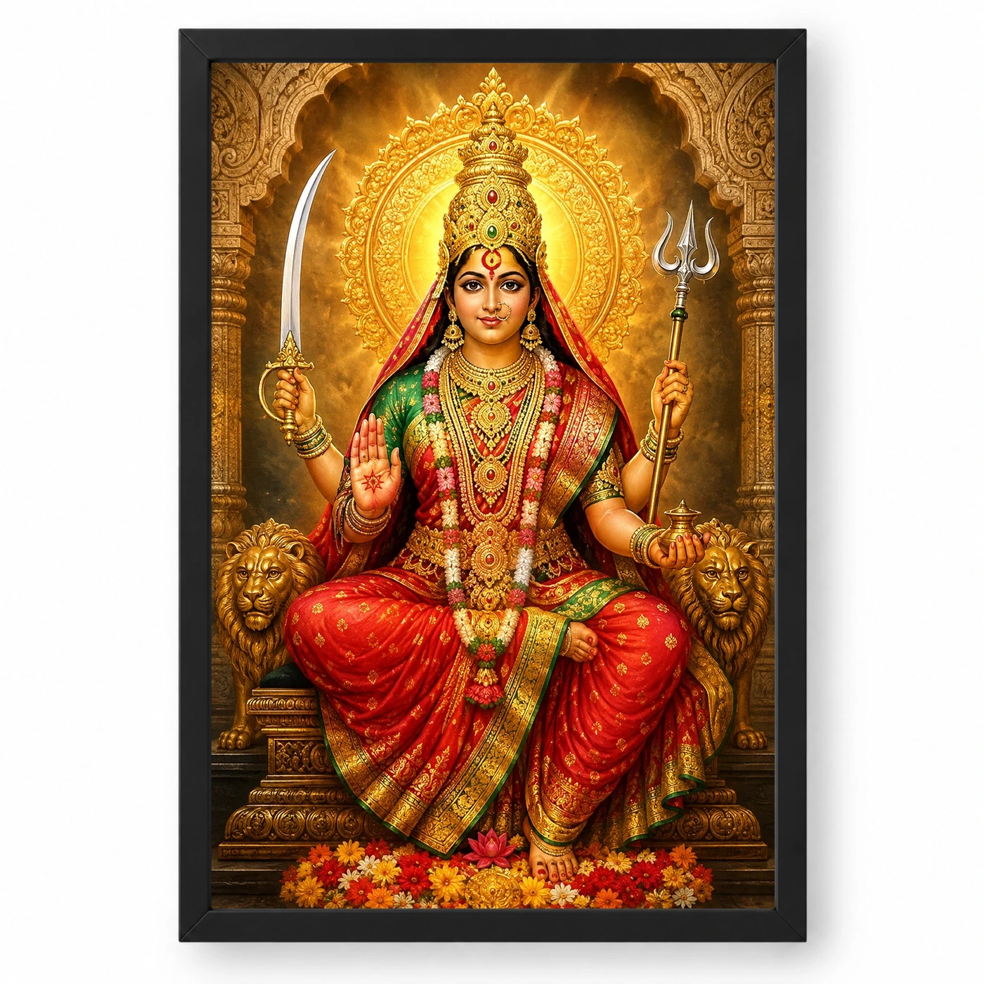 Tulja Bhavani Heritage Temple Architecture Backdrop Photo Frame