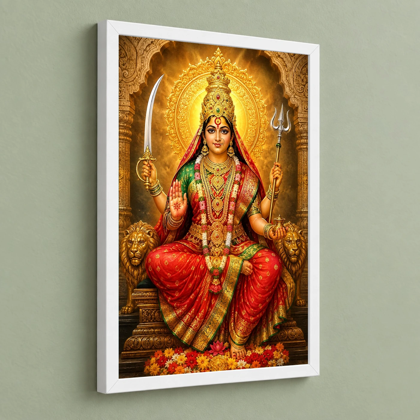 Tulja Bhavani Heritage Temple Architecture Backdrop Photo Frame, view 5