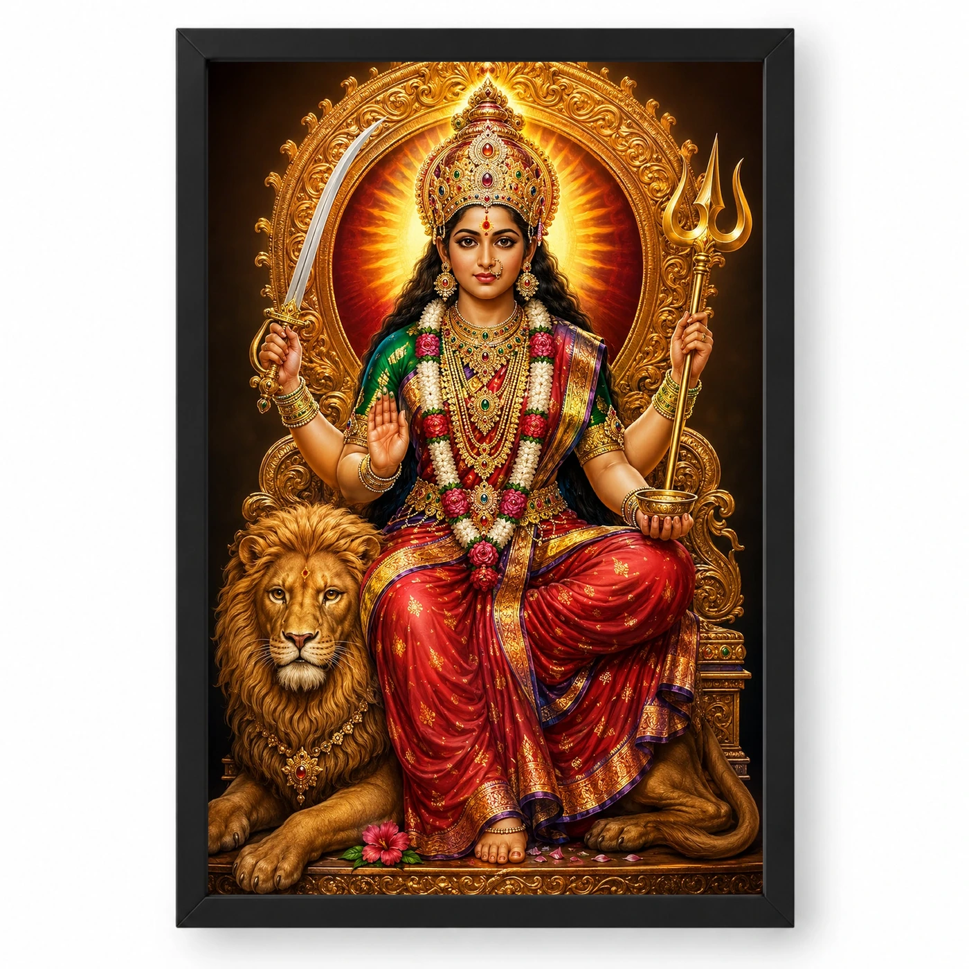 Tulja Bhavani Royal Jewel-Toned Portrait Photo Frame