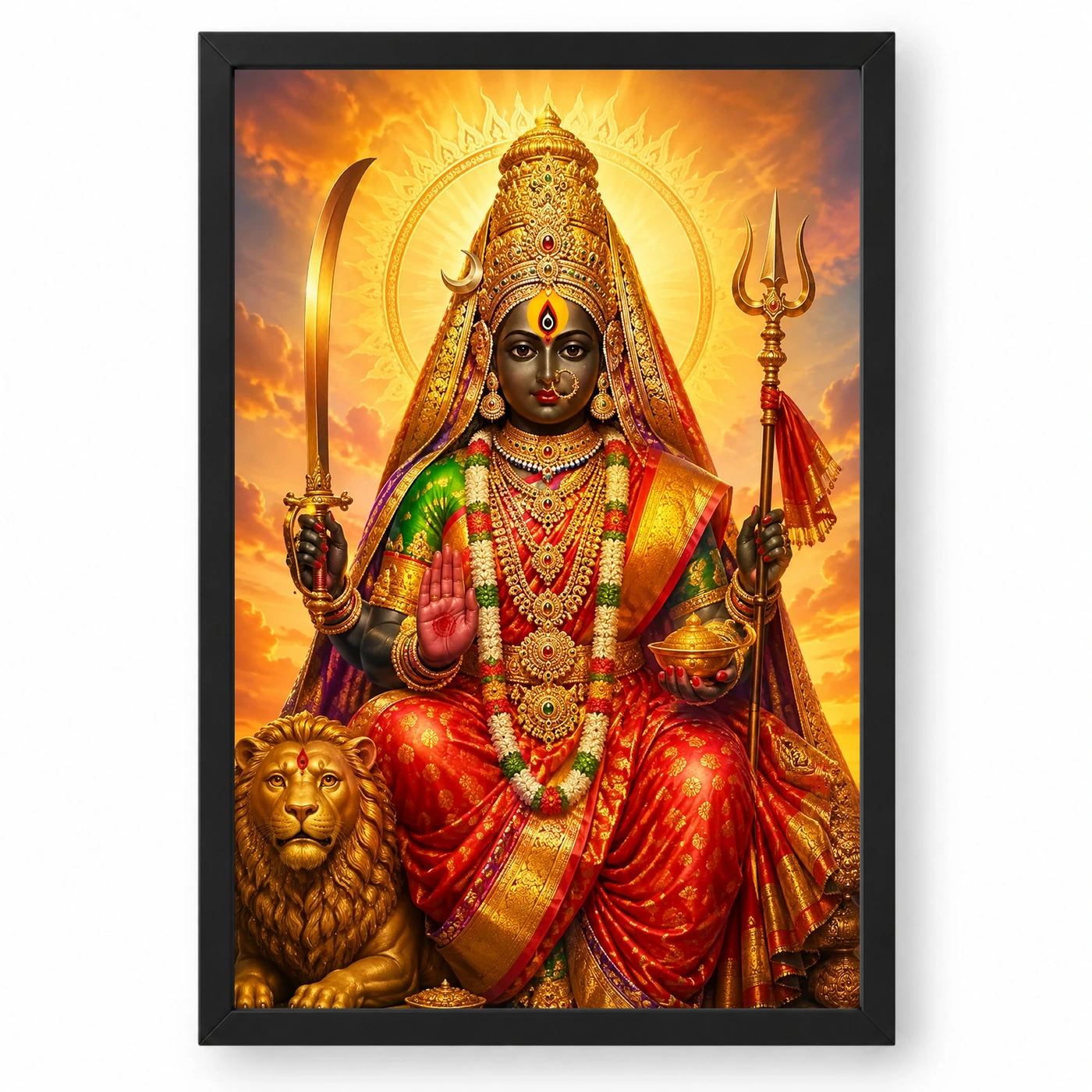 Tulja Bhavani Serene Sunrise Blessing Photo Frame