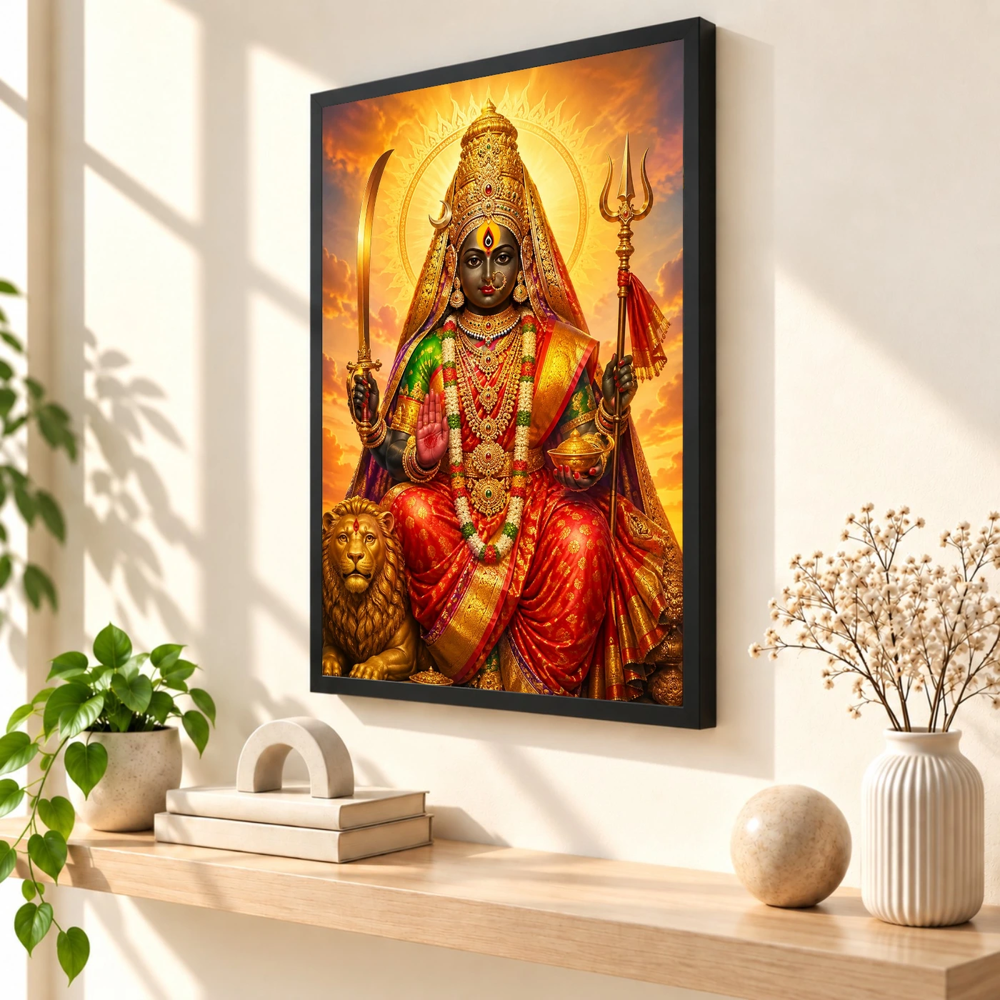 Tulja Bhavani Serene Sunrise Blessing Photo Frame, view 2