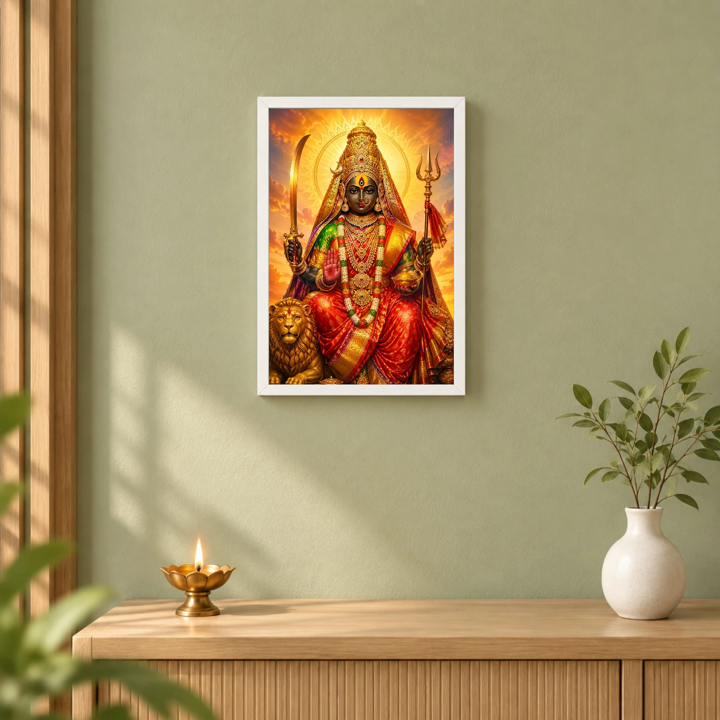 Tulja Bhavani Serene Sunrise Blessing Photo Frame, view 6