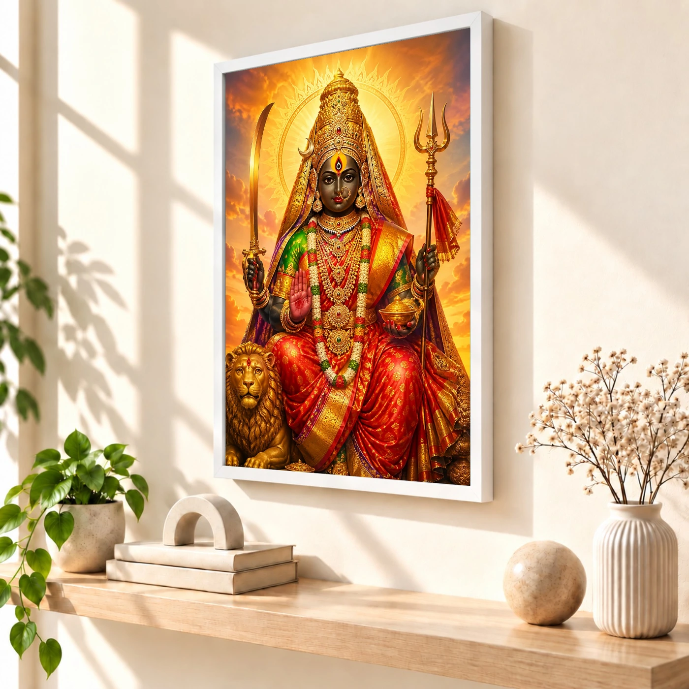Tulja Bhavani Serene Sunrise Blessing Photo Frame, view 7