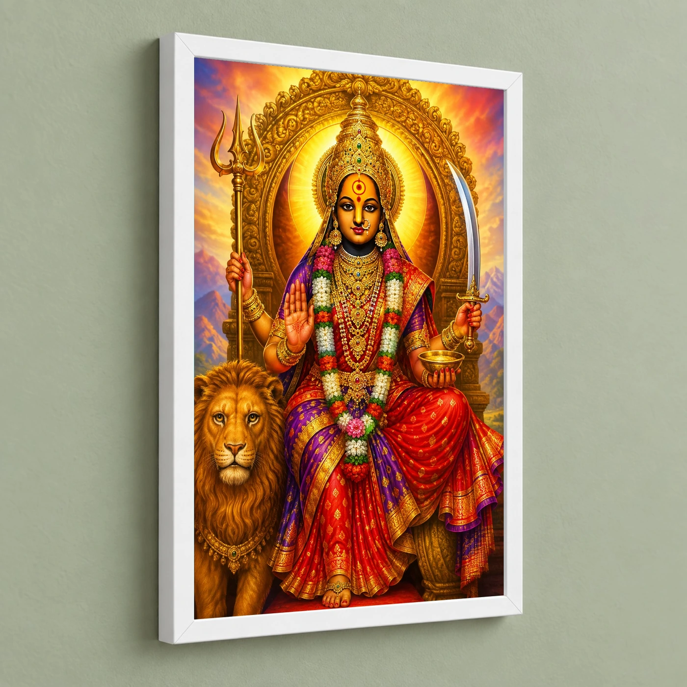 Tulja Bhavani Vivid Premium Spiritual Poster Art Photo Frame, view 5