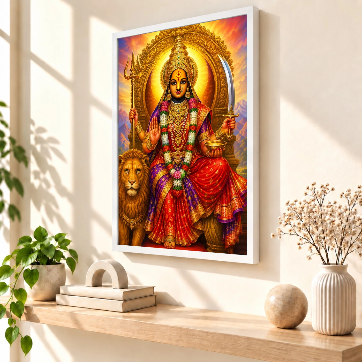 Tulja Bhavani Vivid Premium Spiritual Poster Art Photo Frame, view 7