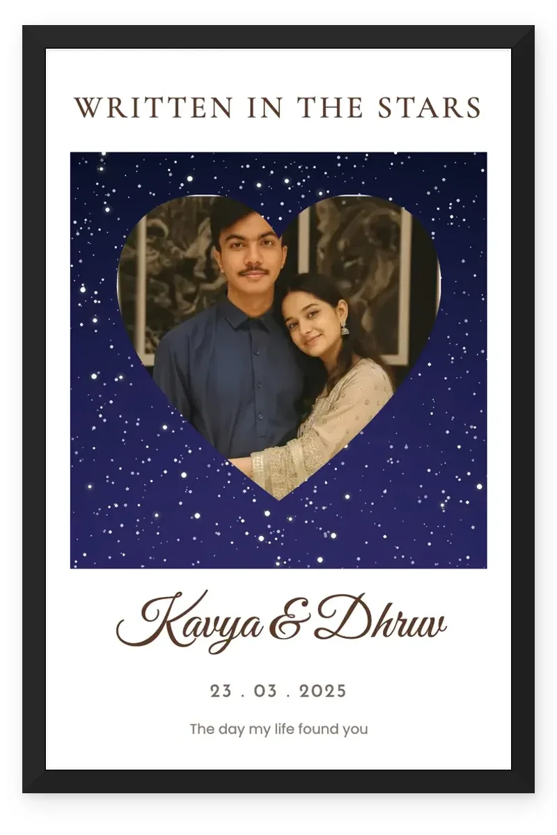Under the Stars Heart Photo Frame