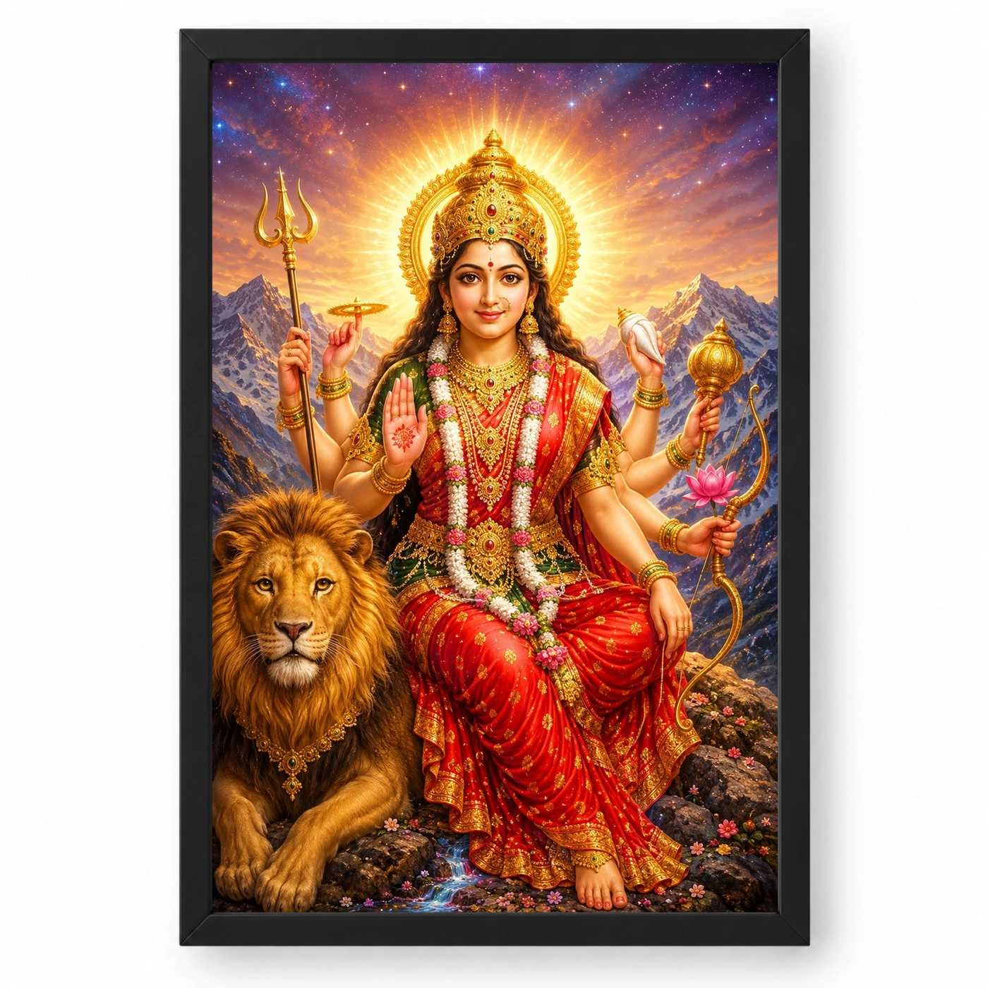 Vaishno Devi Cosmic Celestial Aura Photo Frame