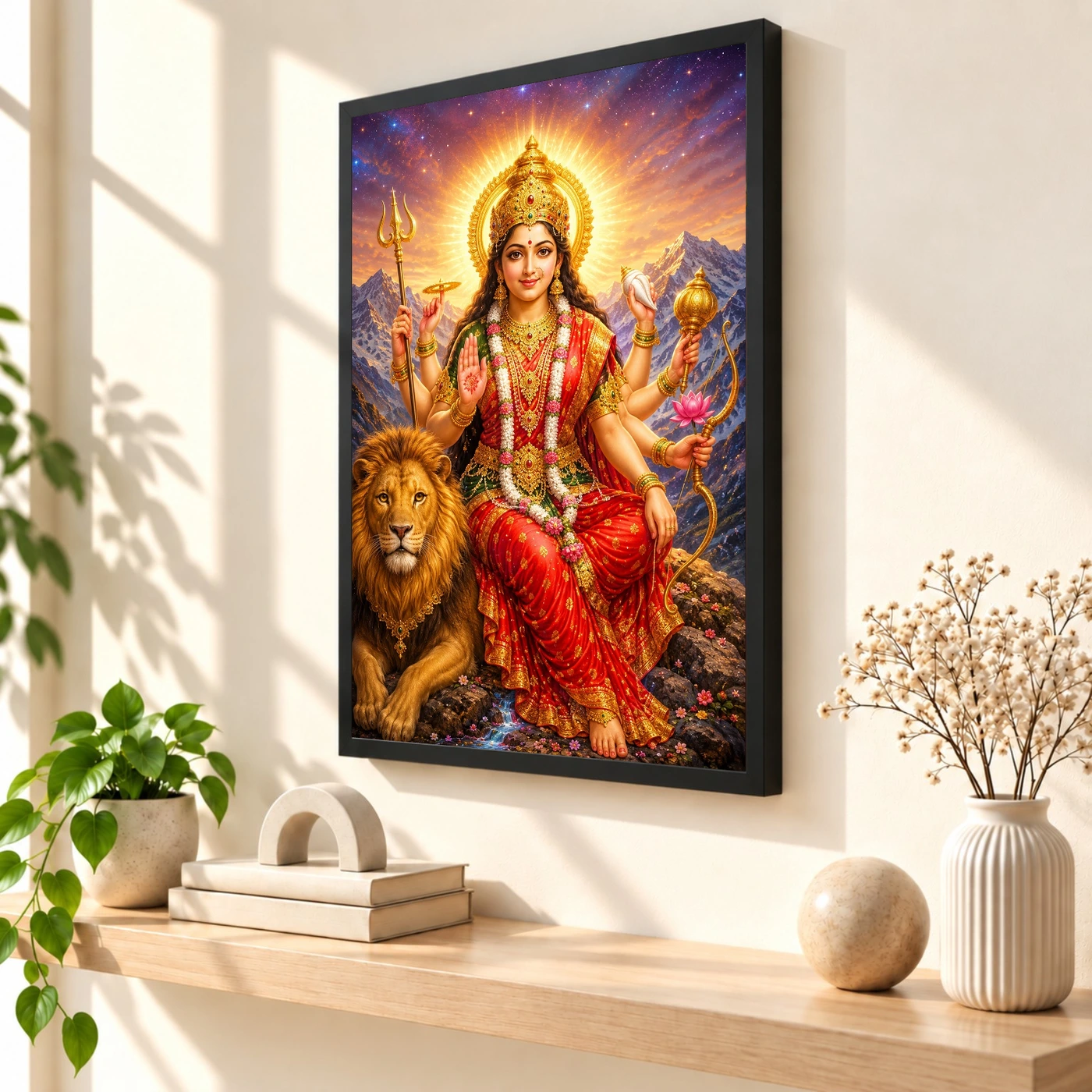 Vaishno Devi Cosmic Celestial Aura Photo Frame, view 2