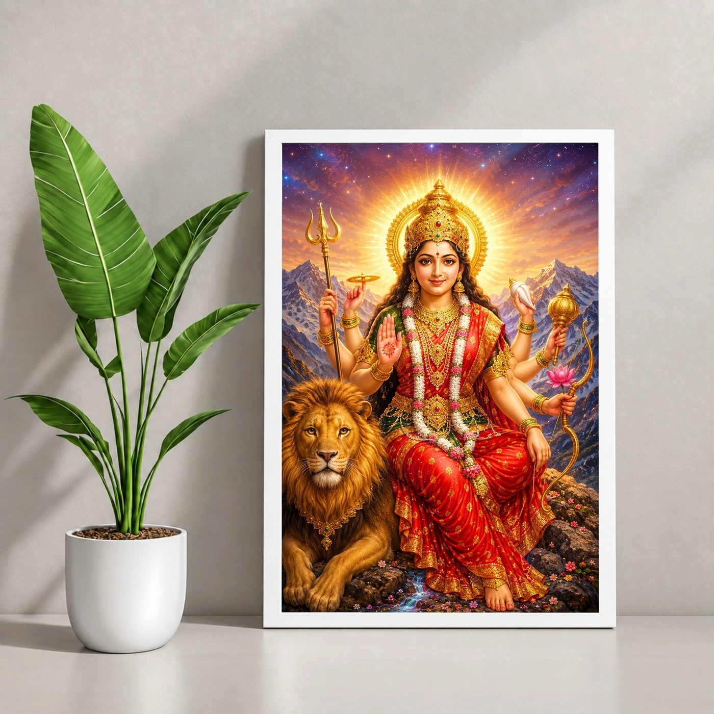Vaishno Devi Cosmic Celestial Aura Photo Frame, view 4