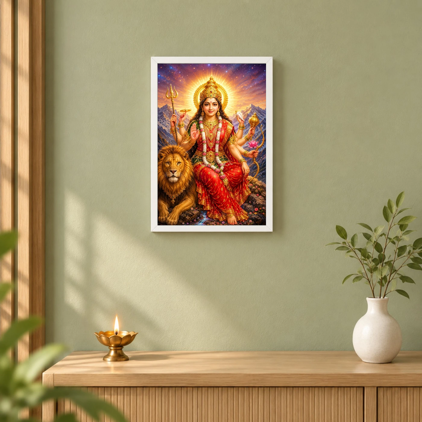 Vaishno Devi Cosmic Celestial Aura Photo Frame, view 6