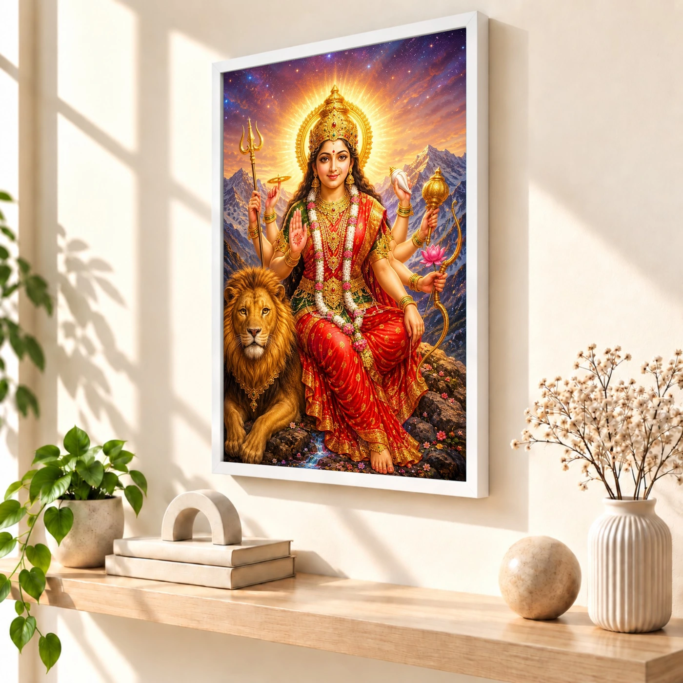 Vaishno Devi Cosmic Celestial Aura Photo Frame, view 7