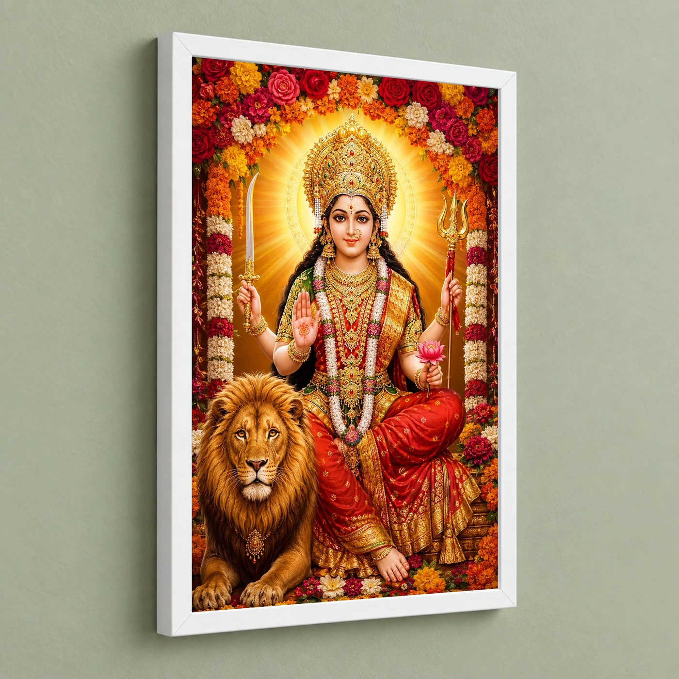Vaishno Devi Grand Festival Flower Decoration Photo Frame, view 5