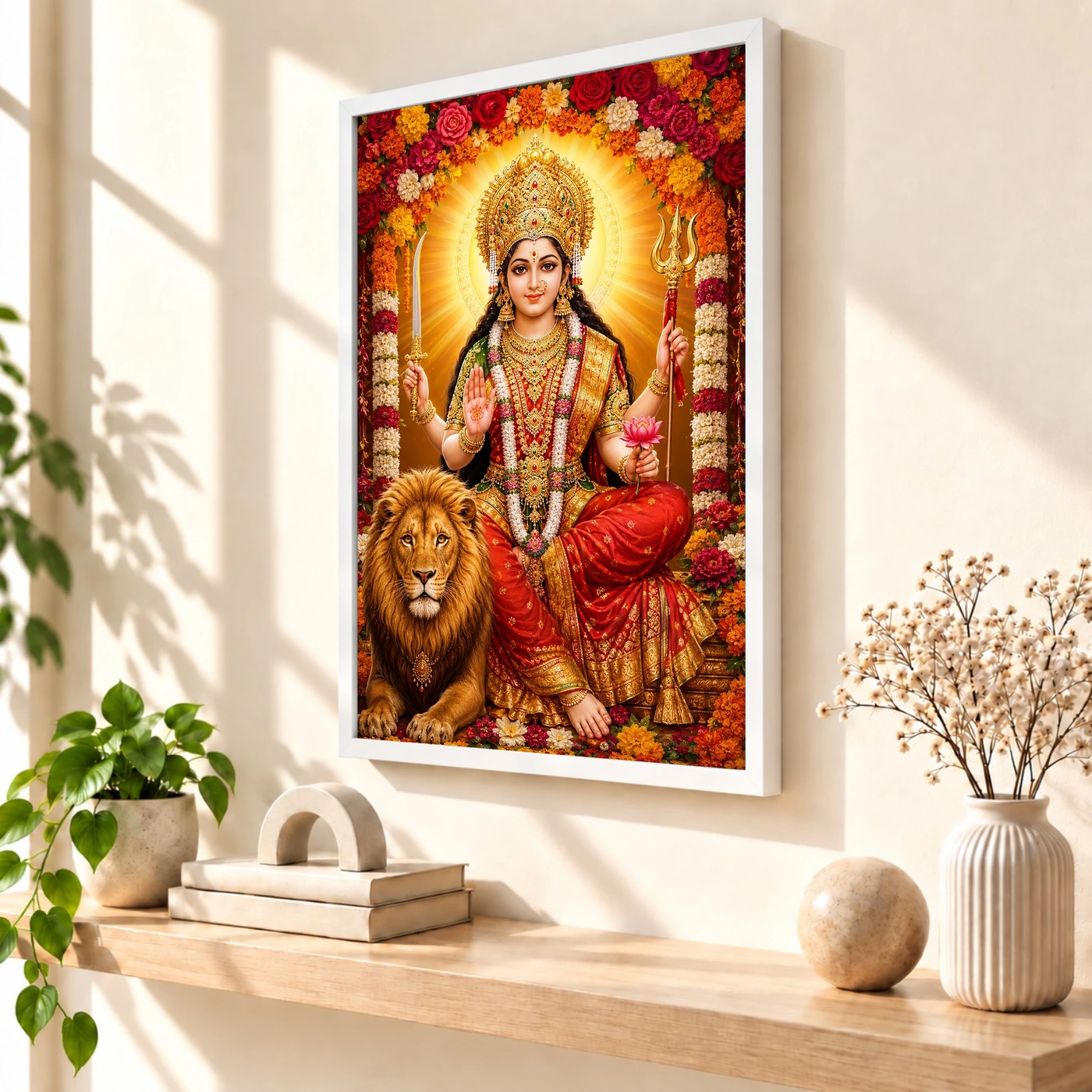 Vaishno Devi Grand Festival Flower Decoration Photo Frame, view 7