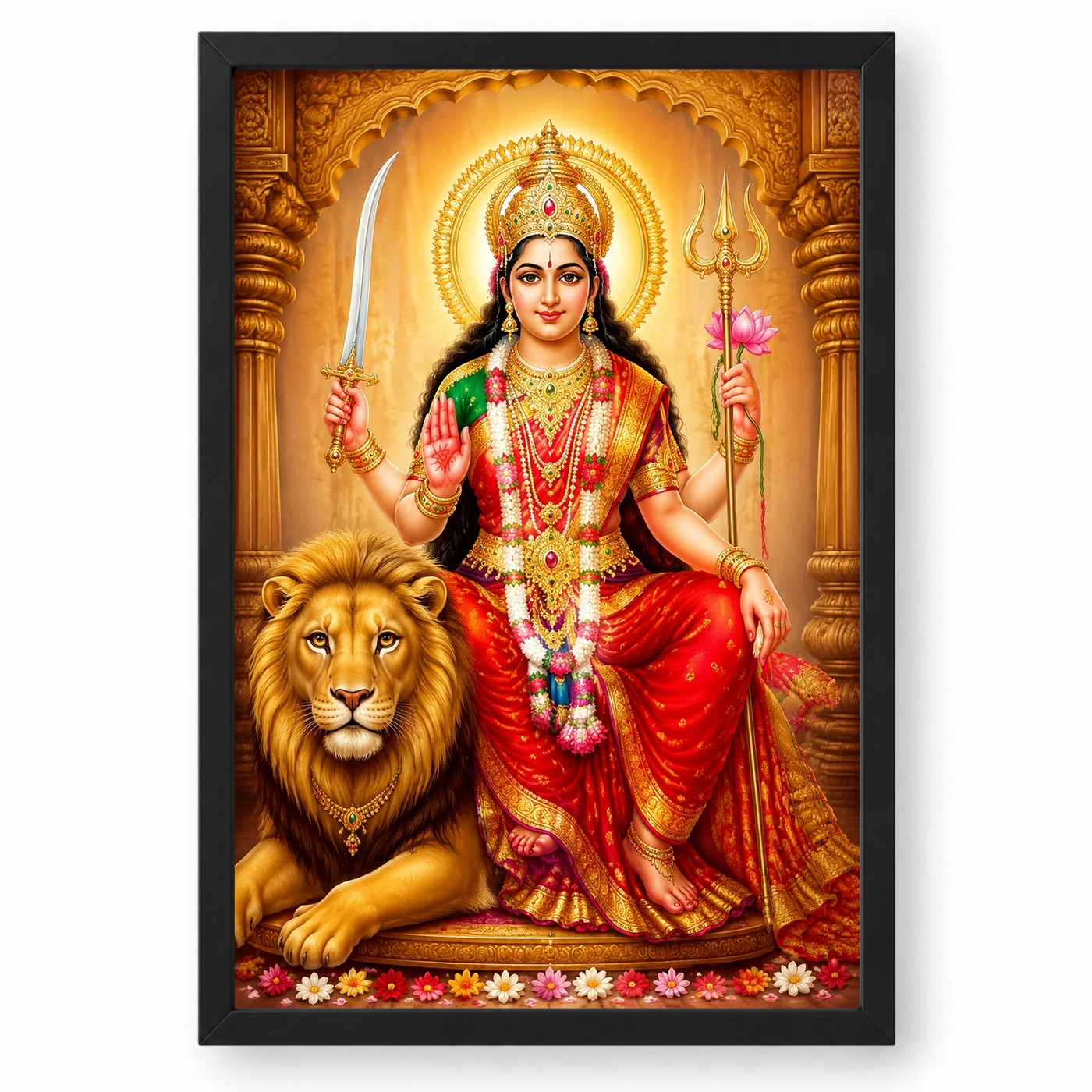 Vaishno Devi Heritage Temple Architecture Backdrop Photo Frame