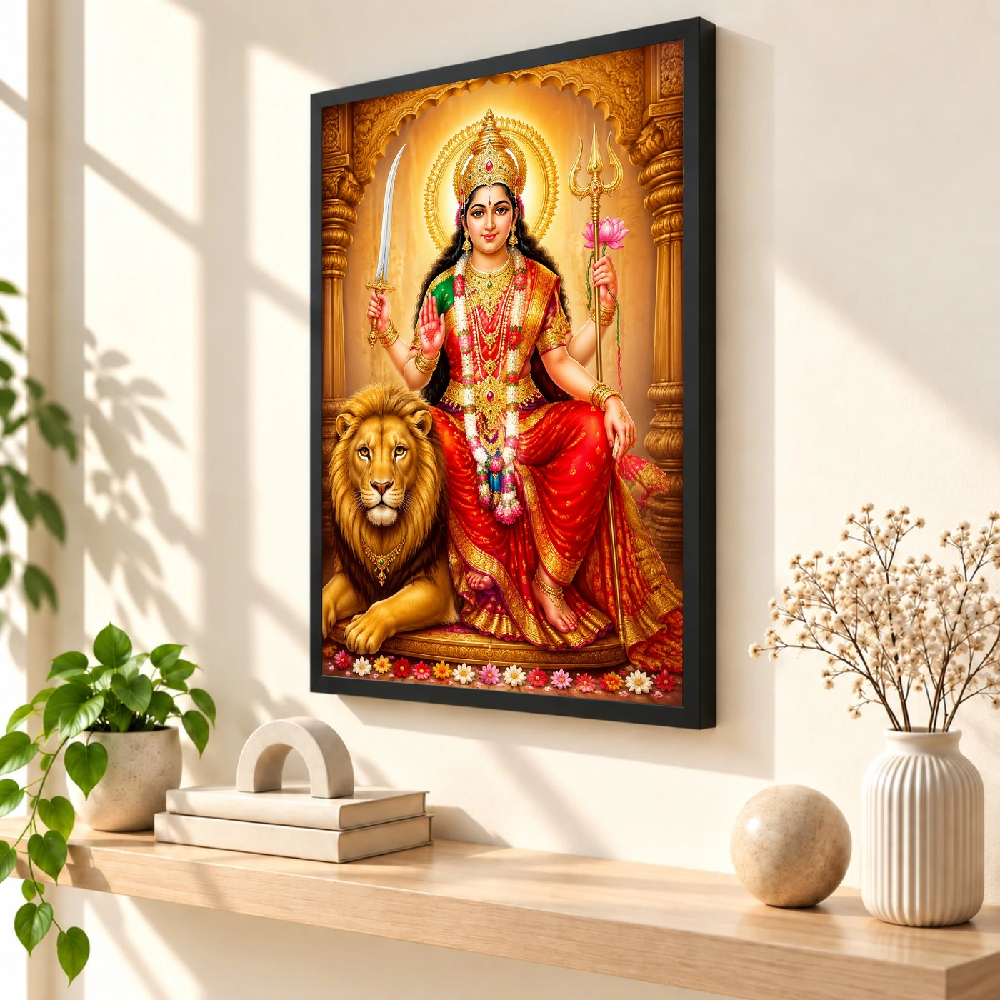 Vaishno Devi Heritage Temple Architecture Backdrop Photo Frame, view 2