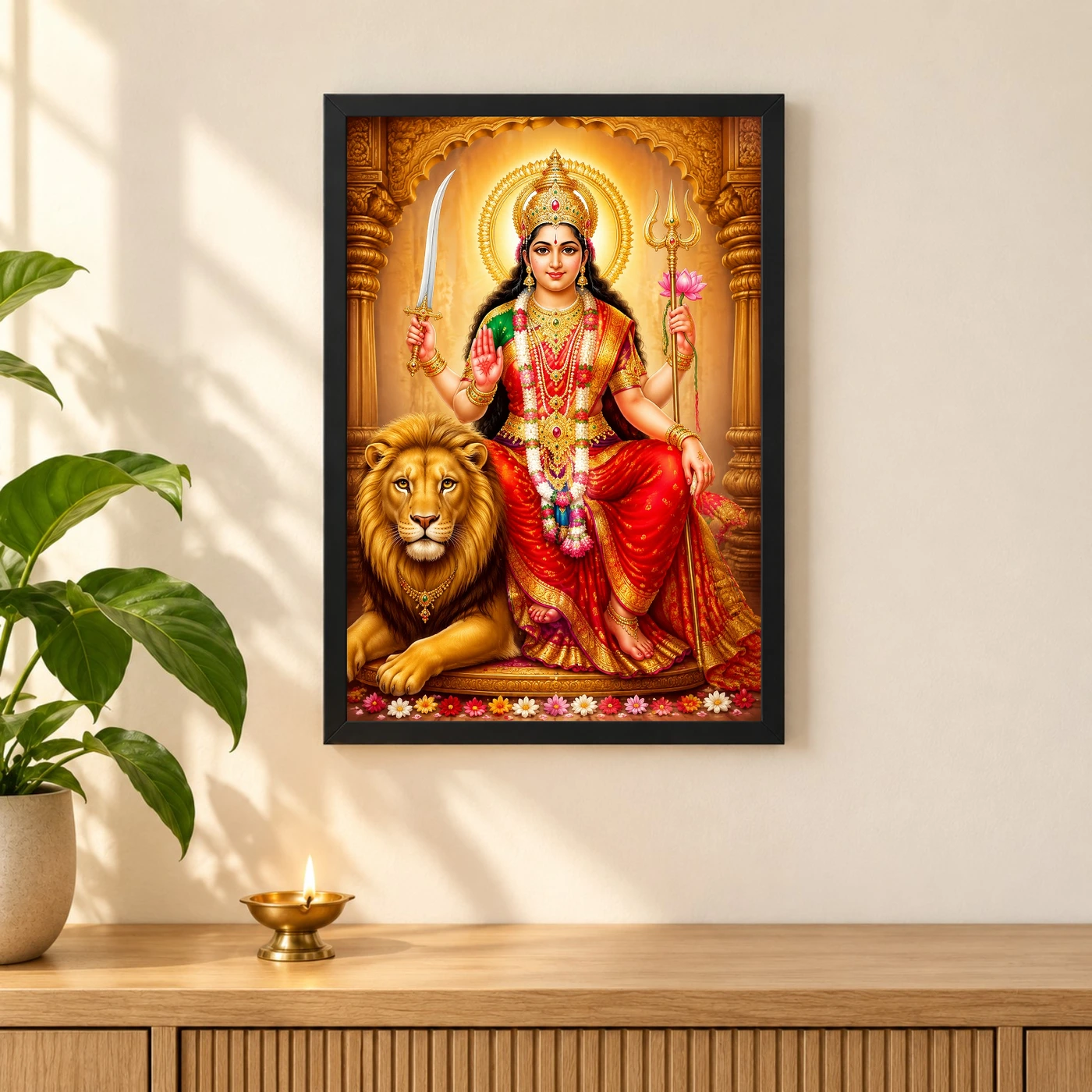 Vaishno Devi Heritage Temple Architecture Backdrop Photo Frame, view 3