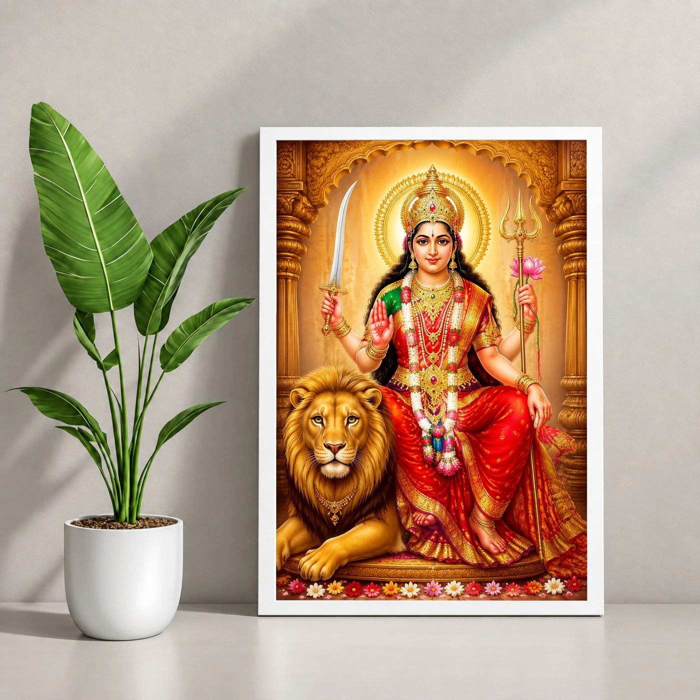 Vaishno Devi Heritage Temple Architecture Backdrop Photo Frame, view 4