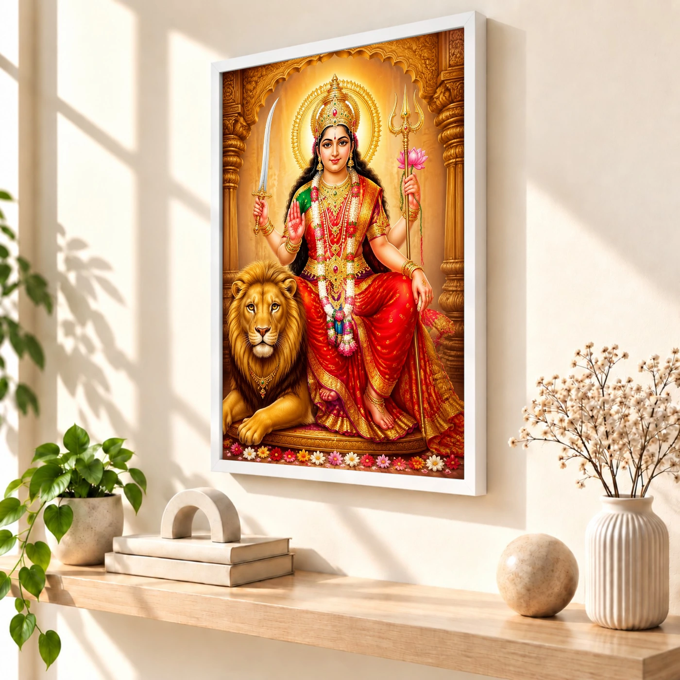 Vaishno Devi Heritage Temple Architecture Backdrop Photo Frame, view 7