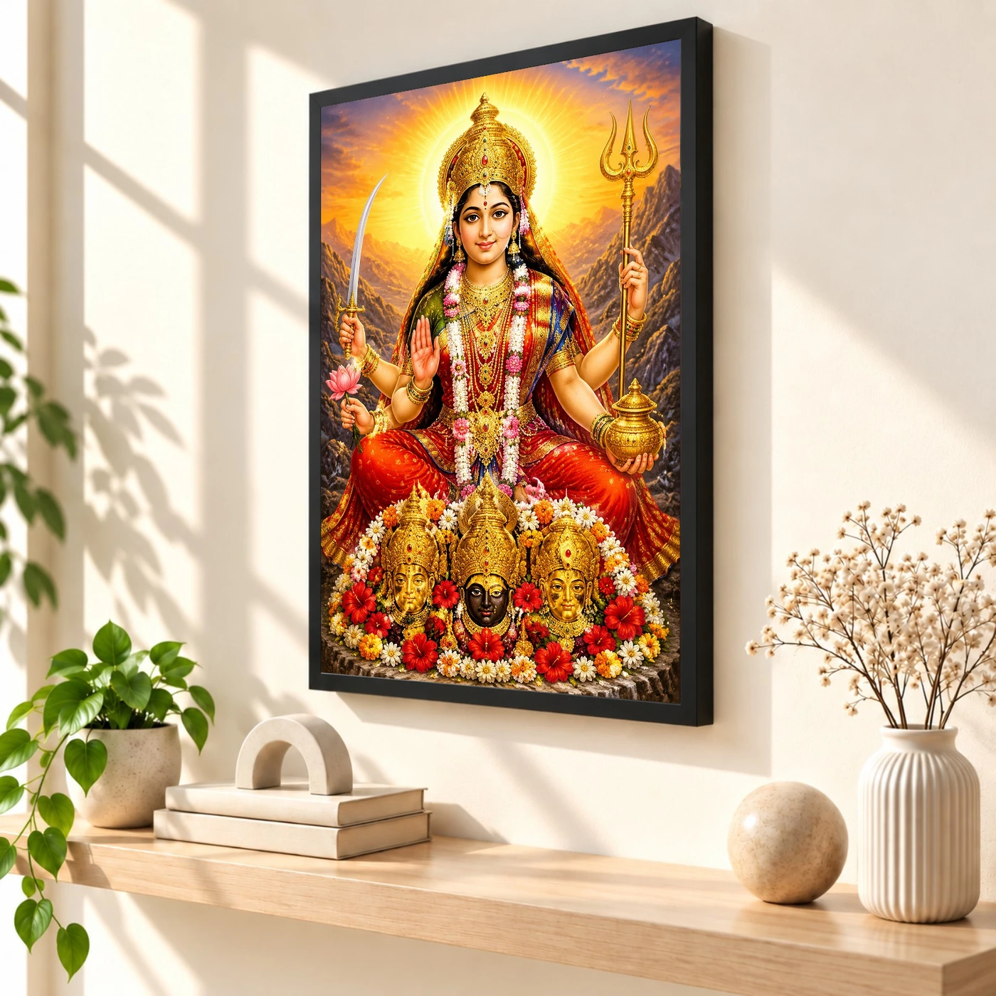 Vaishno Devi Serene Sunrise Blessing Photo Frame, view 2