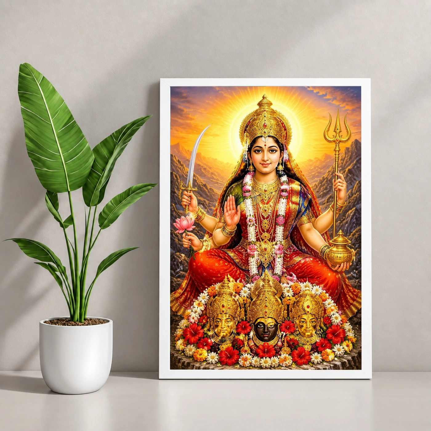 Vaishno Devi Serene Sunrise Blessing Photo Frame, view 4