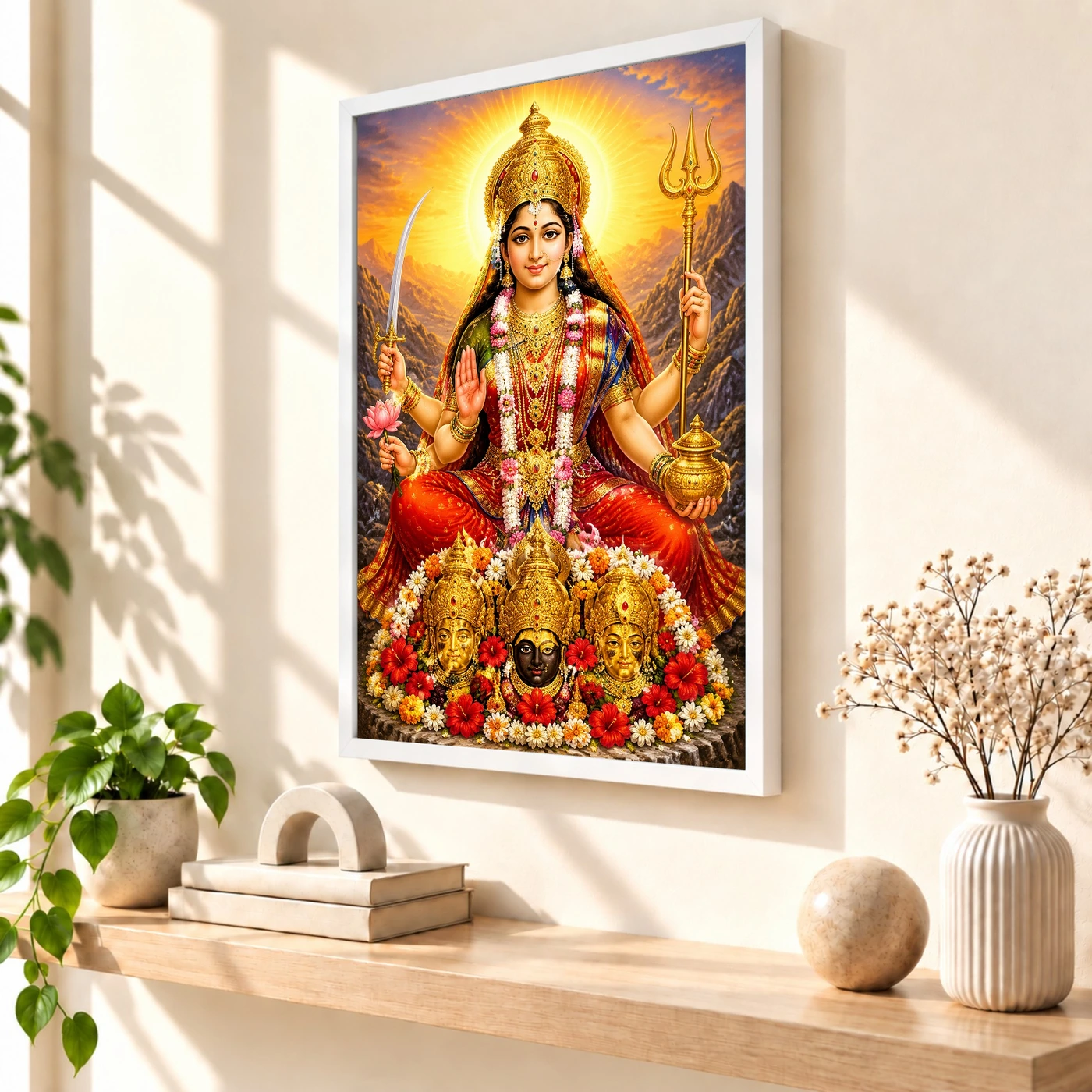 Vaishno Devi Serene Sunrise Blessing Photo Frame, view 7