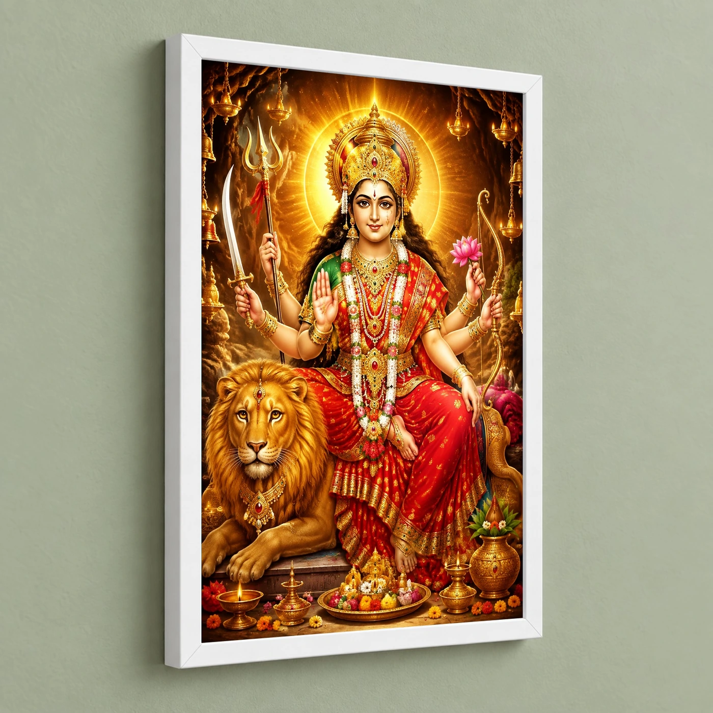 Vaishno Devi Vivid Premium Spiritual Poster Art Photo Frame, view 5