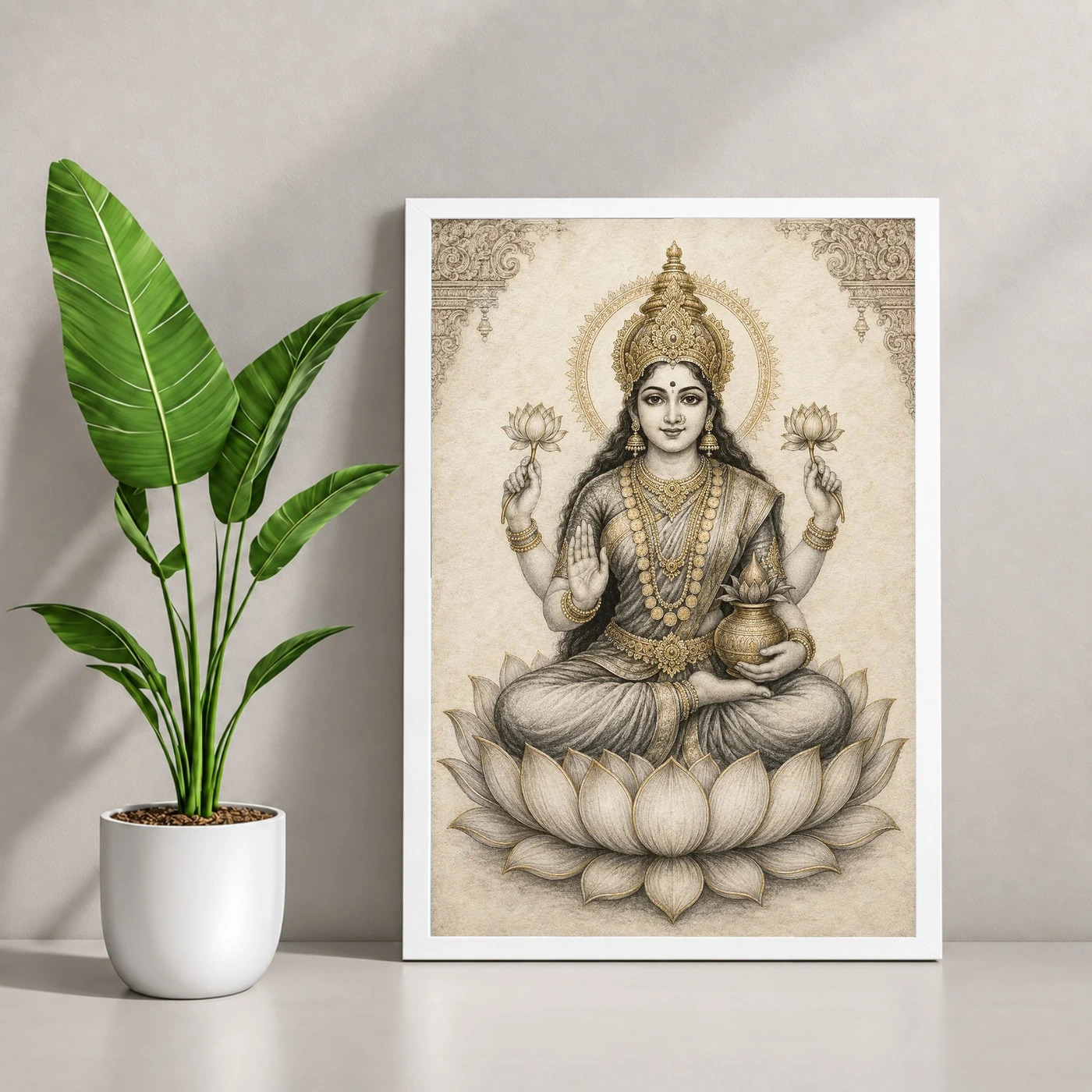 Varalakshmi — Monochrome Sketch Frame, view 4