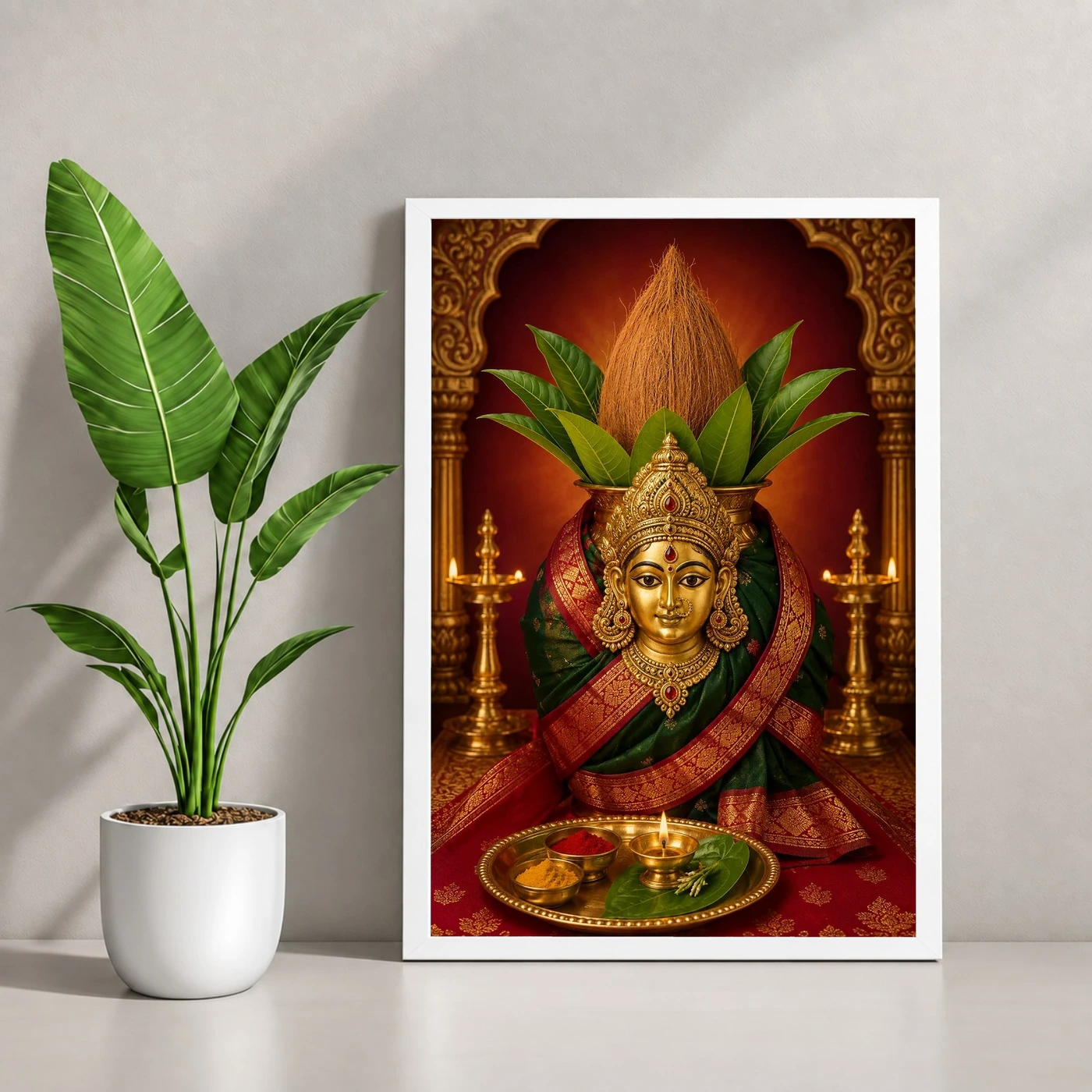 Varalakshmi — Traditional Kalasha Puja Frame, view 4