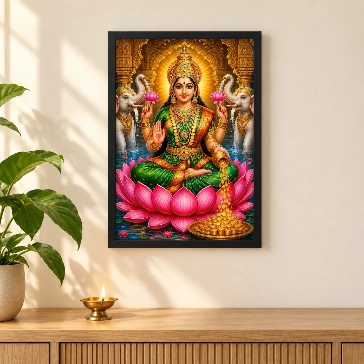 Varalakshmi — Traditional South Indian Style Frame, view 3