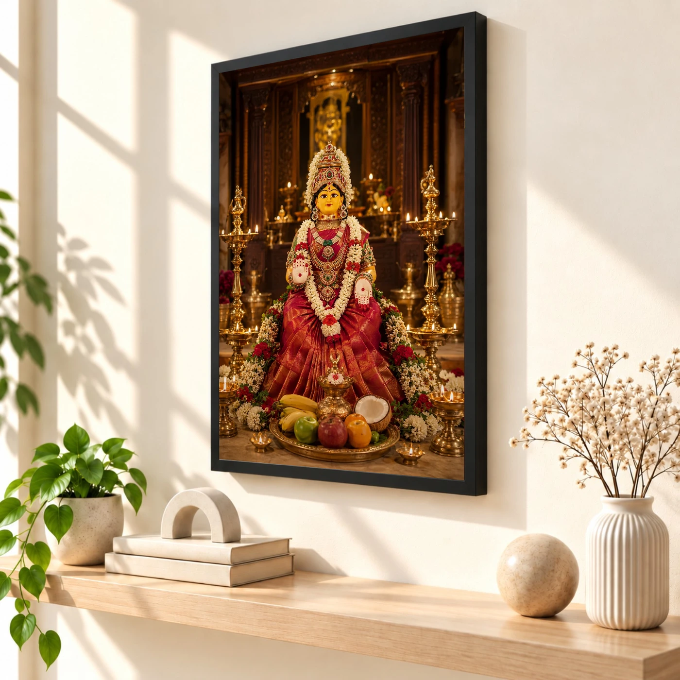 Varalakshmi Vratam Idol Photo Frame – Temple Altar Art, view 2