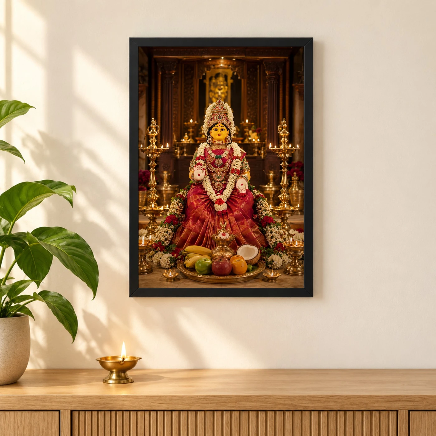 Varalakshmi Vratam Idol Photo Frame – Temple Altar Art, view 3