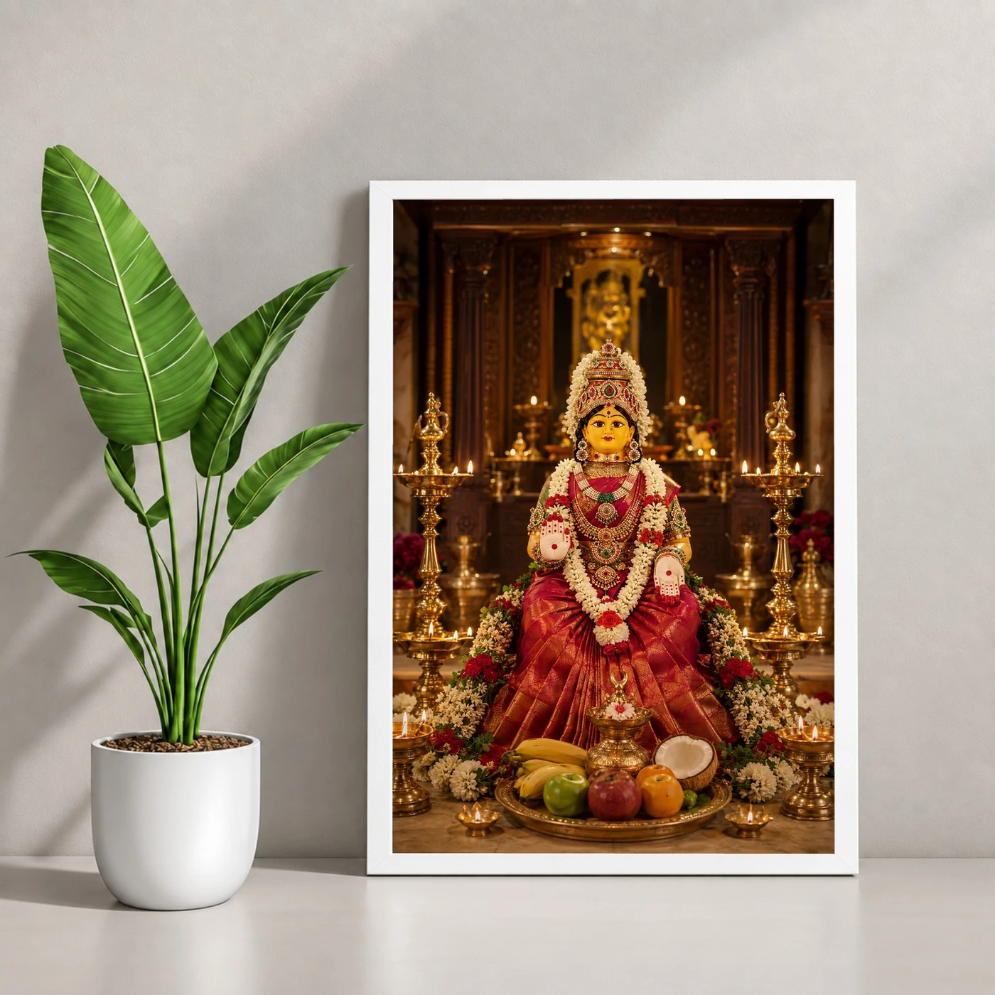Varalakshmi Vratam Idol Photo Frame – Temple Altar Art, view 4