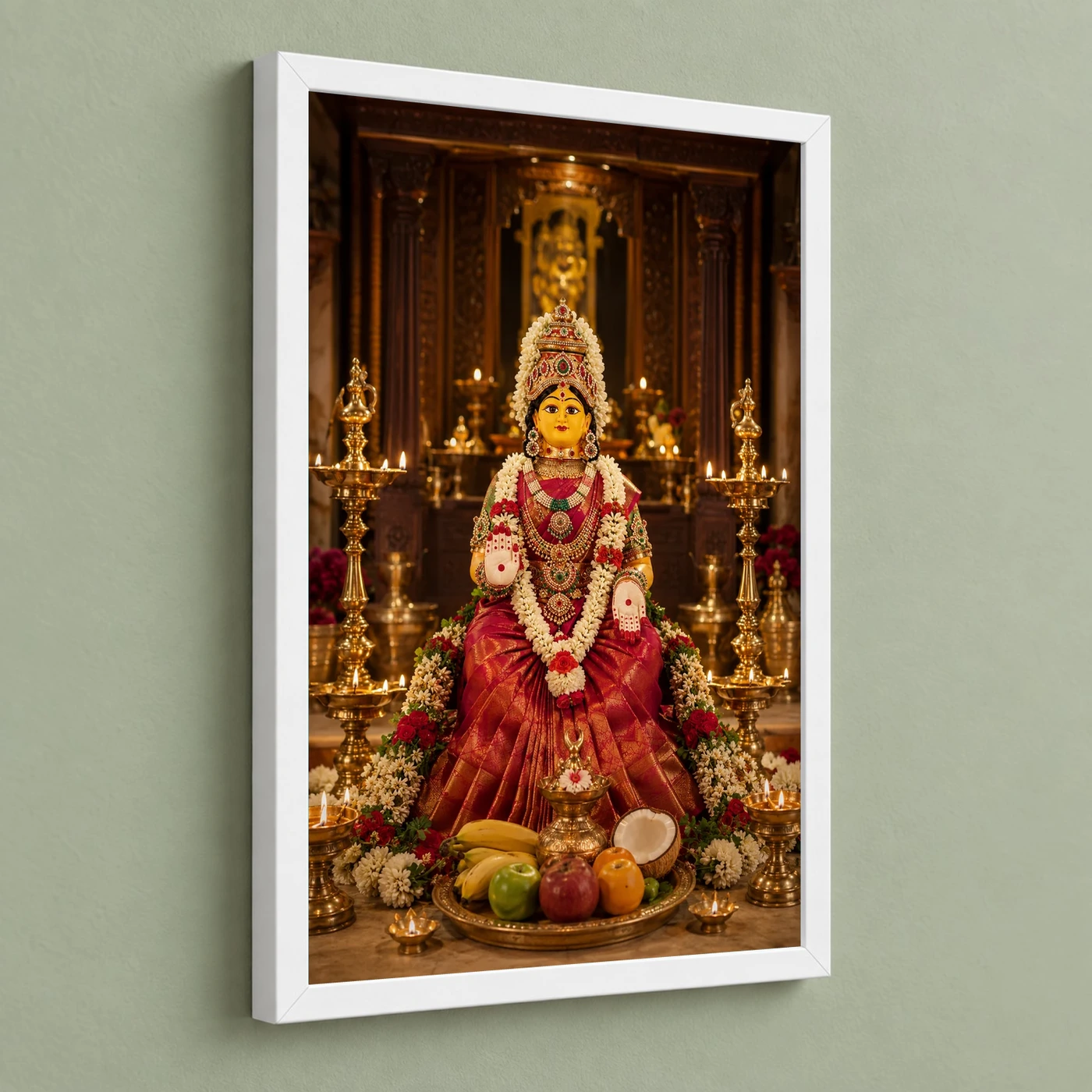 Varalakshmi Vratam Idol Photo Frame – Temple Altar Art, view 5