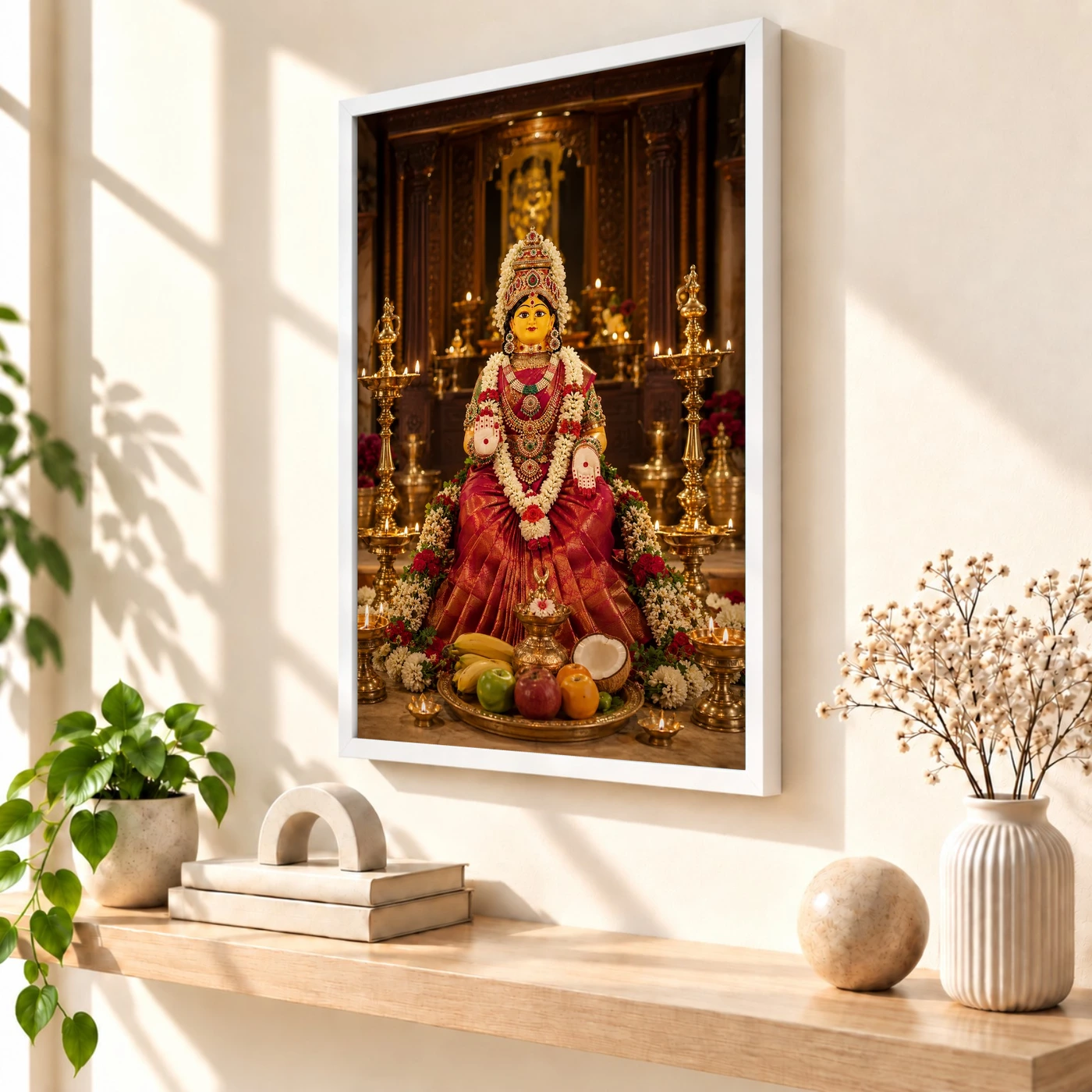 Varalakshmi Vratam Idol Photo Frame – Temple Altar Art, view 7