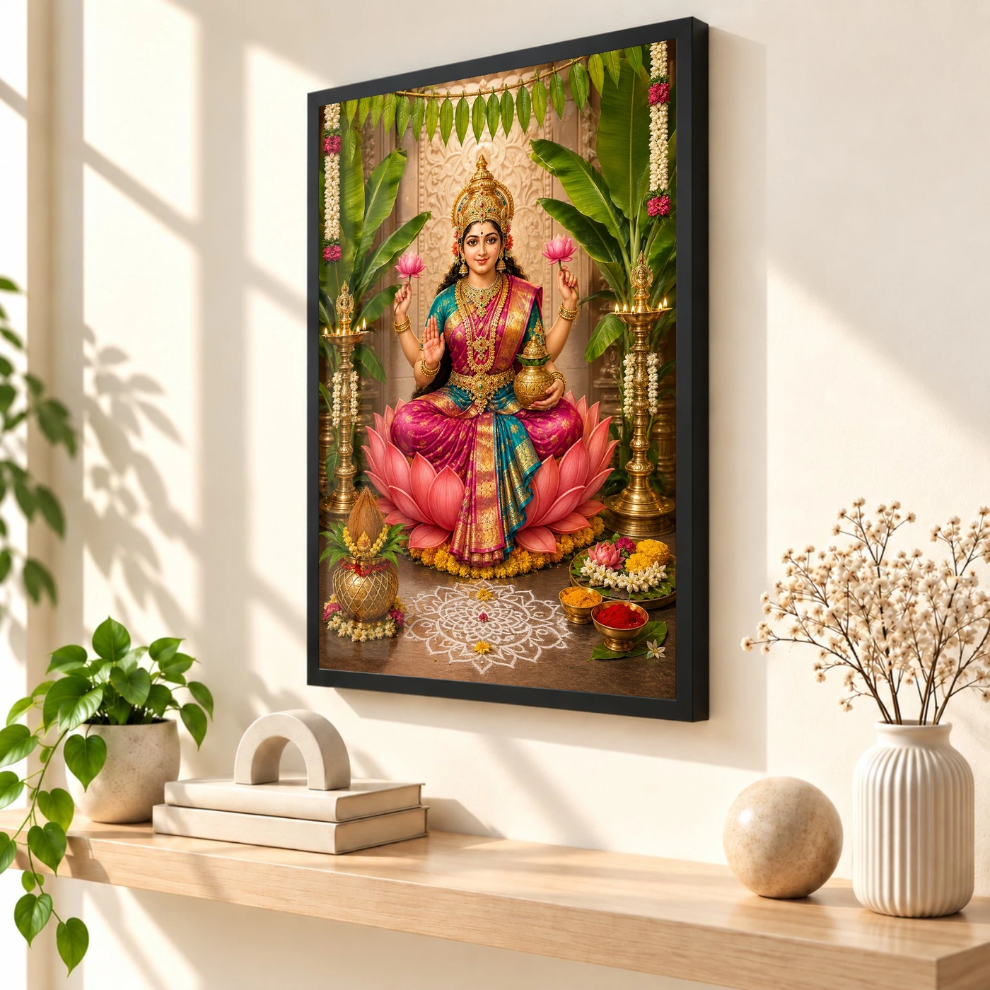 Varalakshmi Vratam Photo Frame – Traditional South Indian Art, view 2