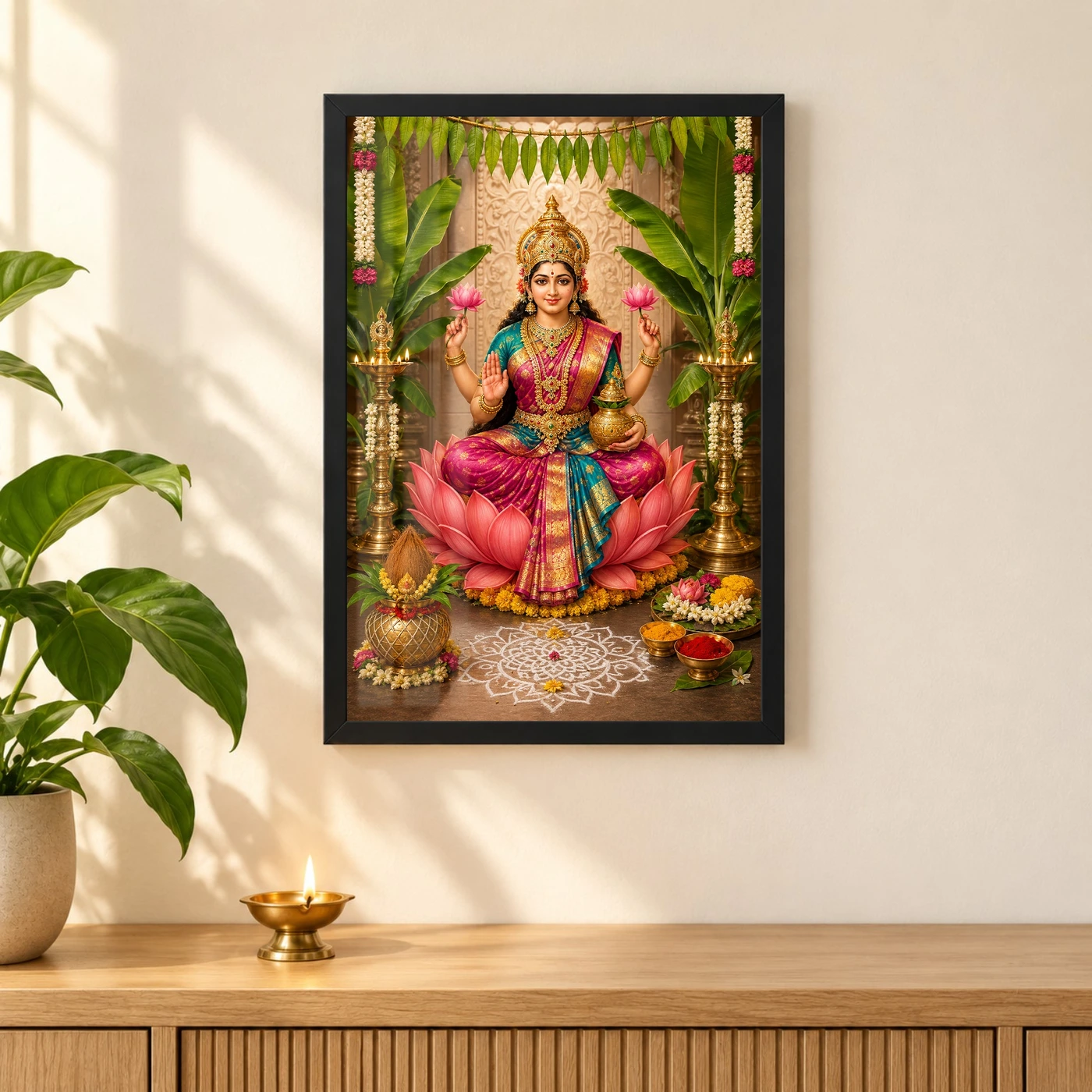 Varalakshmi Vratam Photo Frame – Traditional South Indian Art, view 3