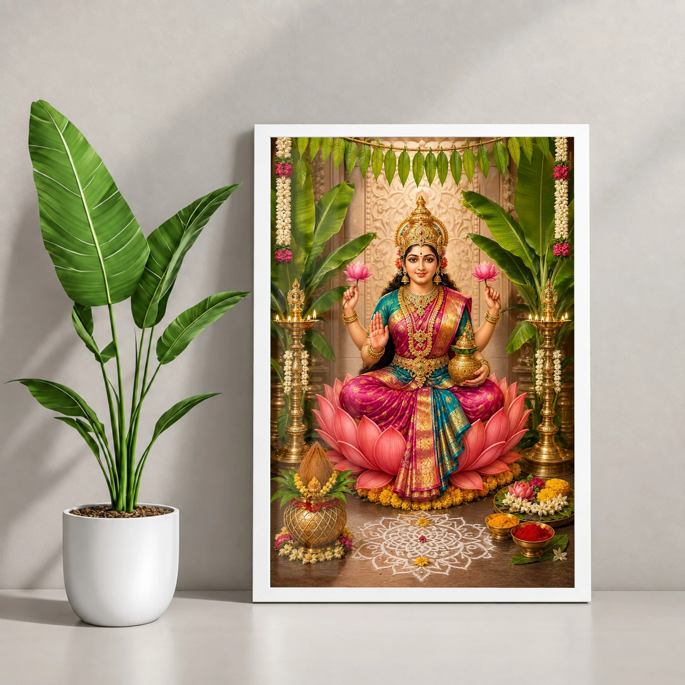 Varalakshmi Vratam Photo Frame – Traditional South Indian Art, view 4