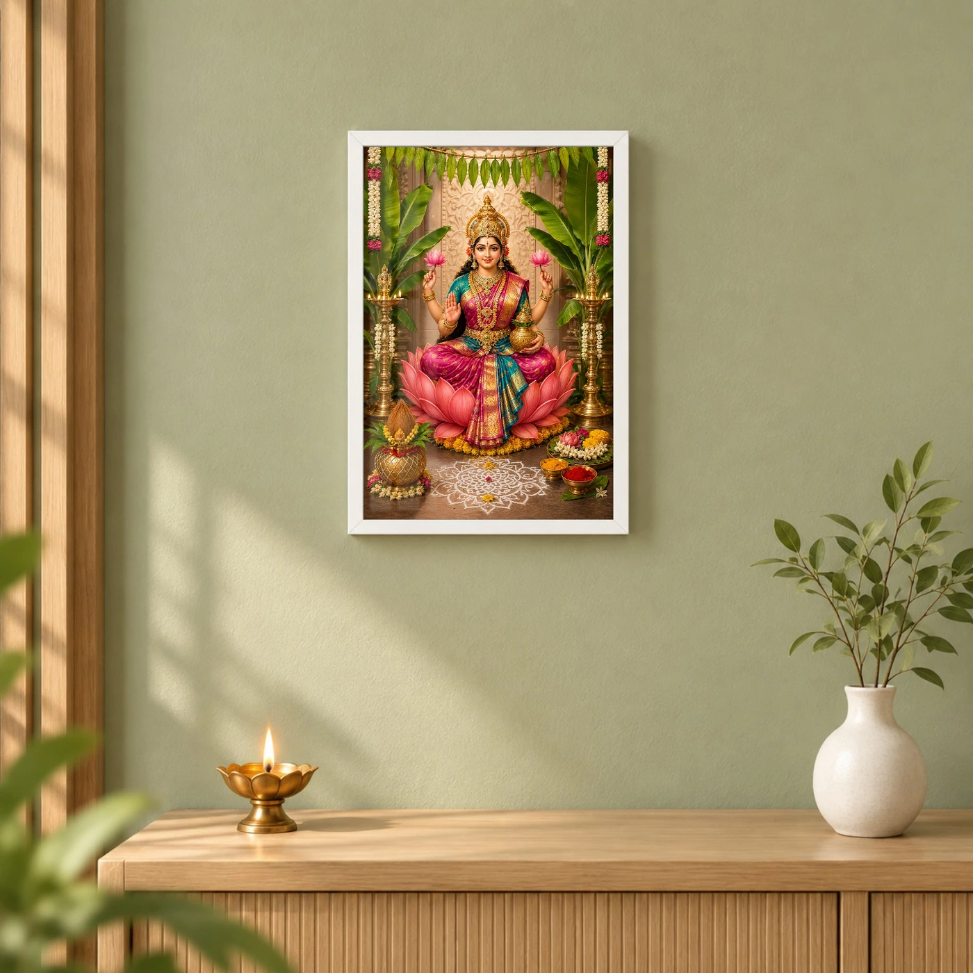 Varalakshmi Vratam Photo Frame – Traditional South Indian Art, view 6