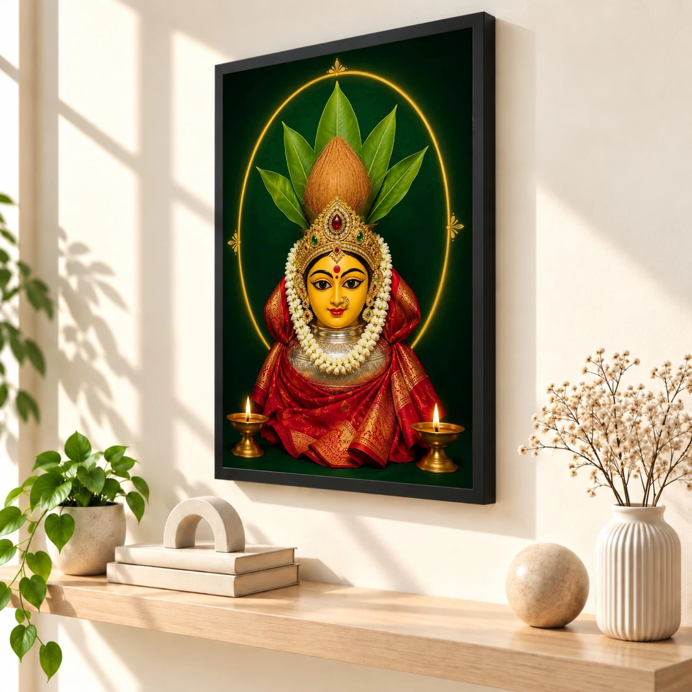 Varamahalakshmi — Pooja Mandir Small Frame, view 2