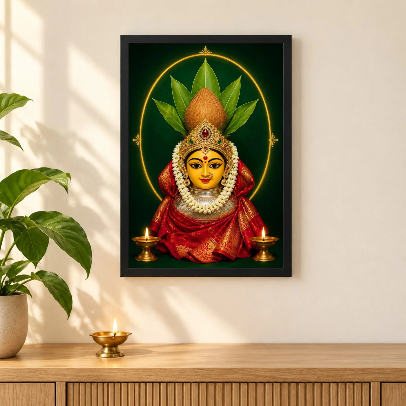 Varamahalakshmi — Pooja Mandir Small Frame, view 3