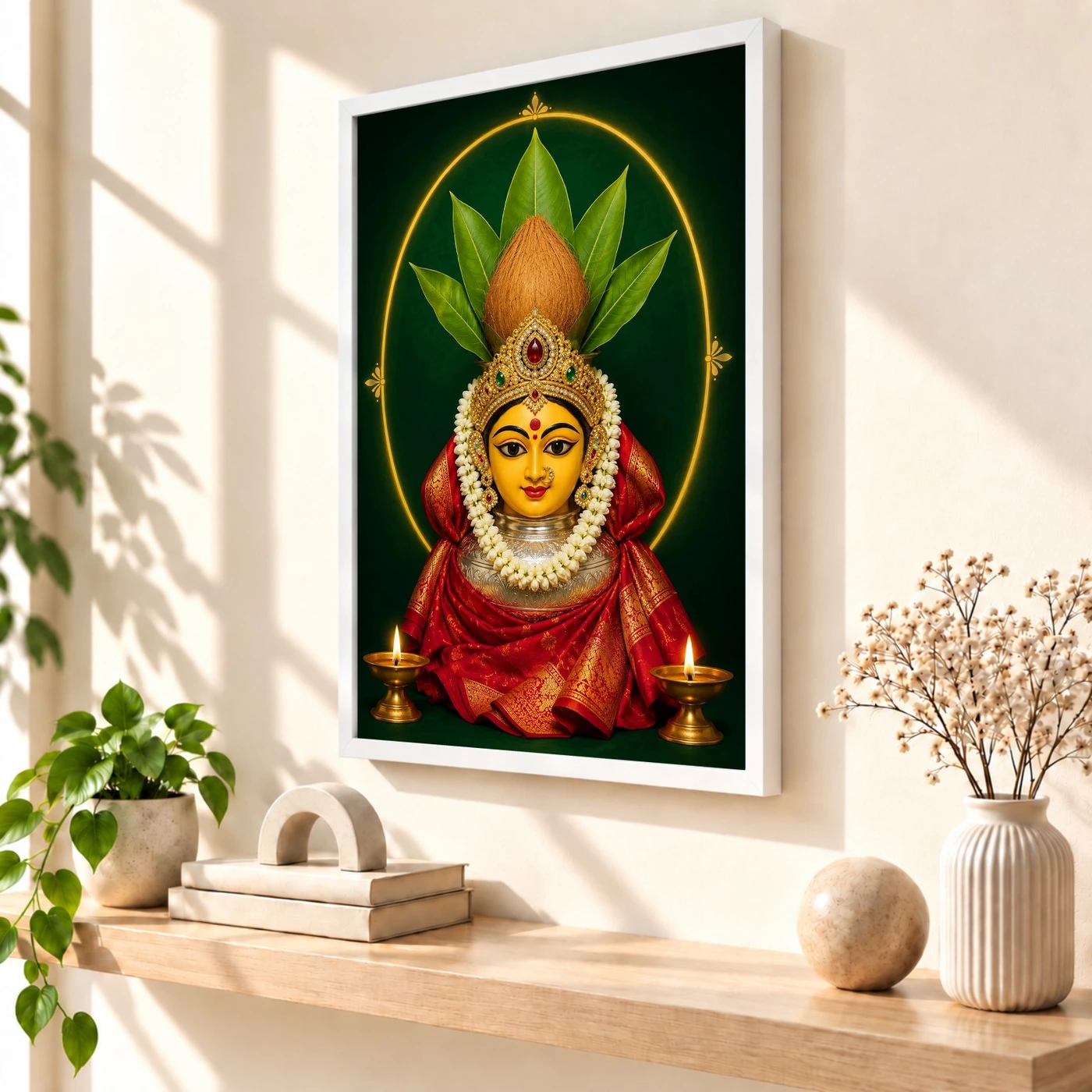 Varamahalakshmi — Pooja Mandir Small Frame, view 7