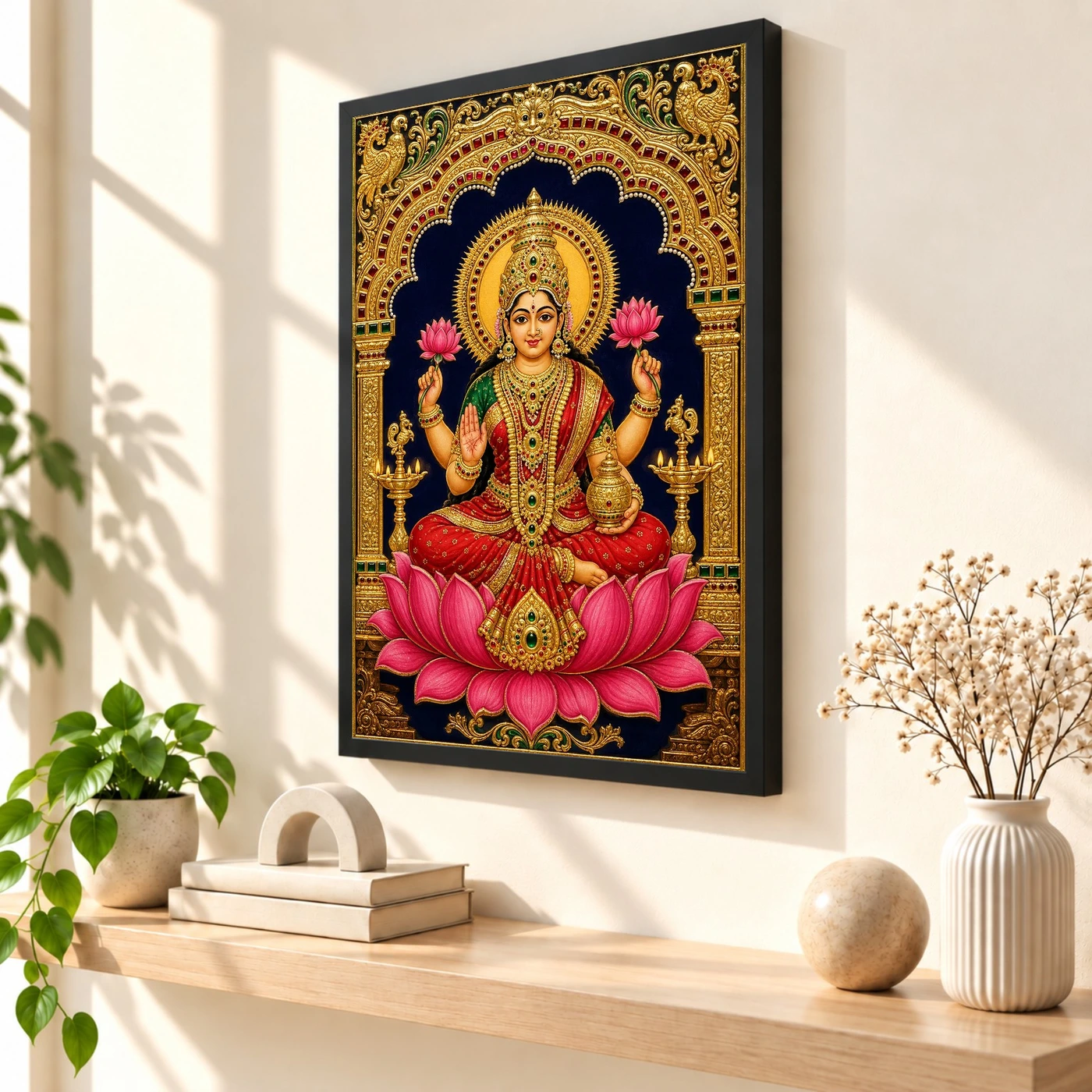 Varamahalakshmi — Tanjore Art Frame, view 2