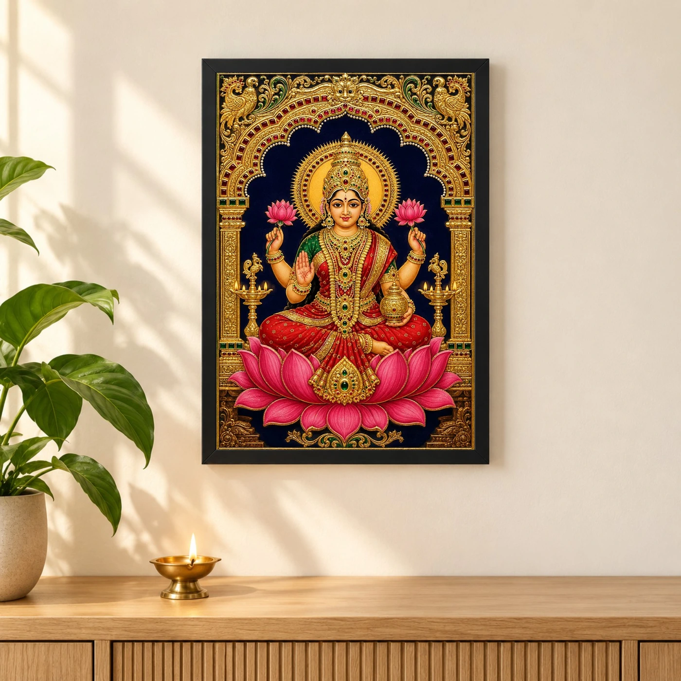 Varamahalakshmi — Tanjore Art Frame, view 3