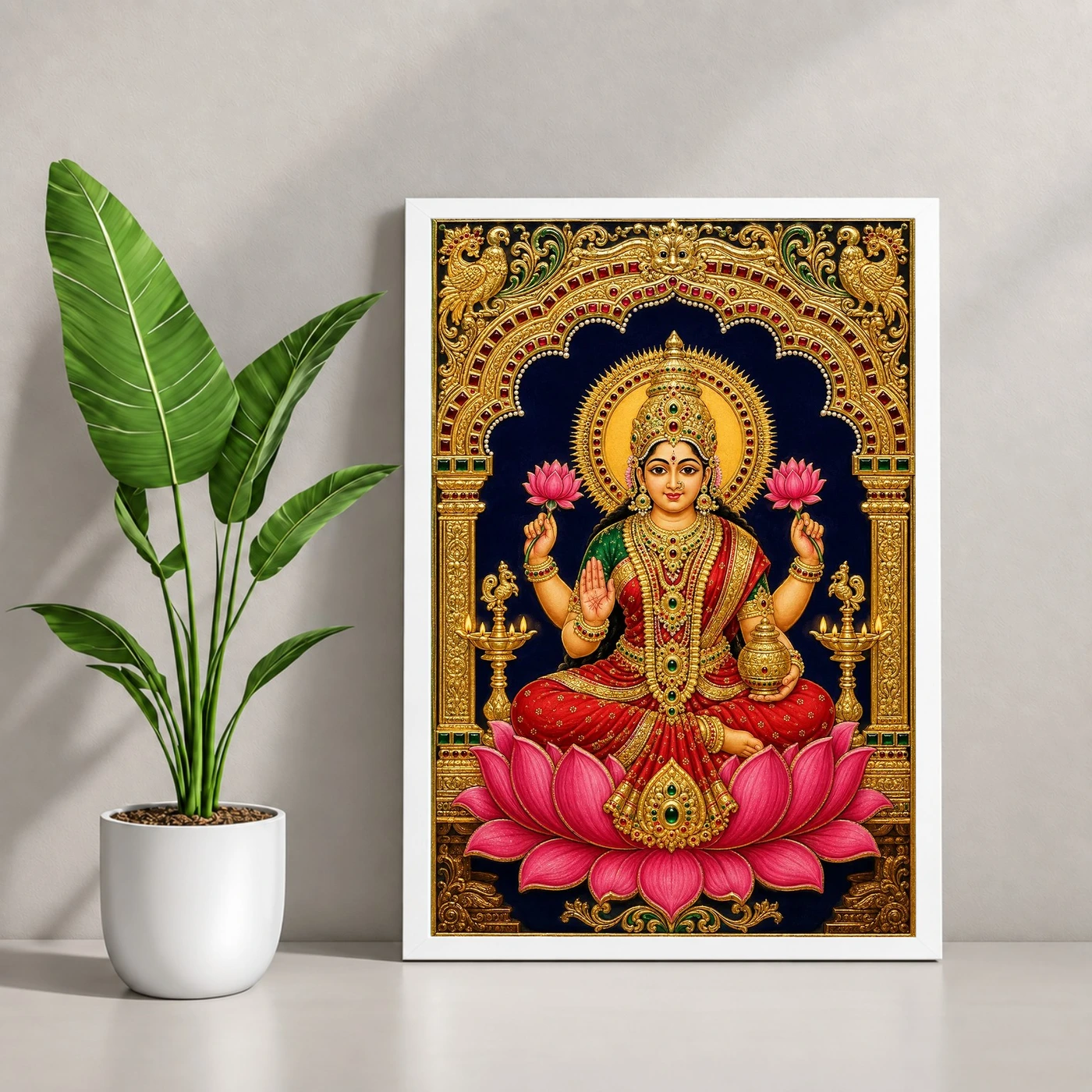 Varamahalakshmi — Tanjore Art Frame, view 4