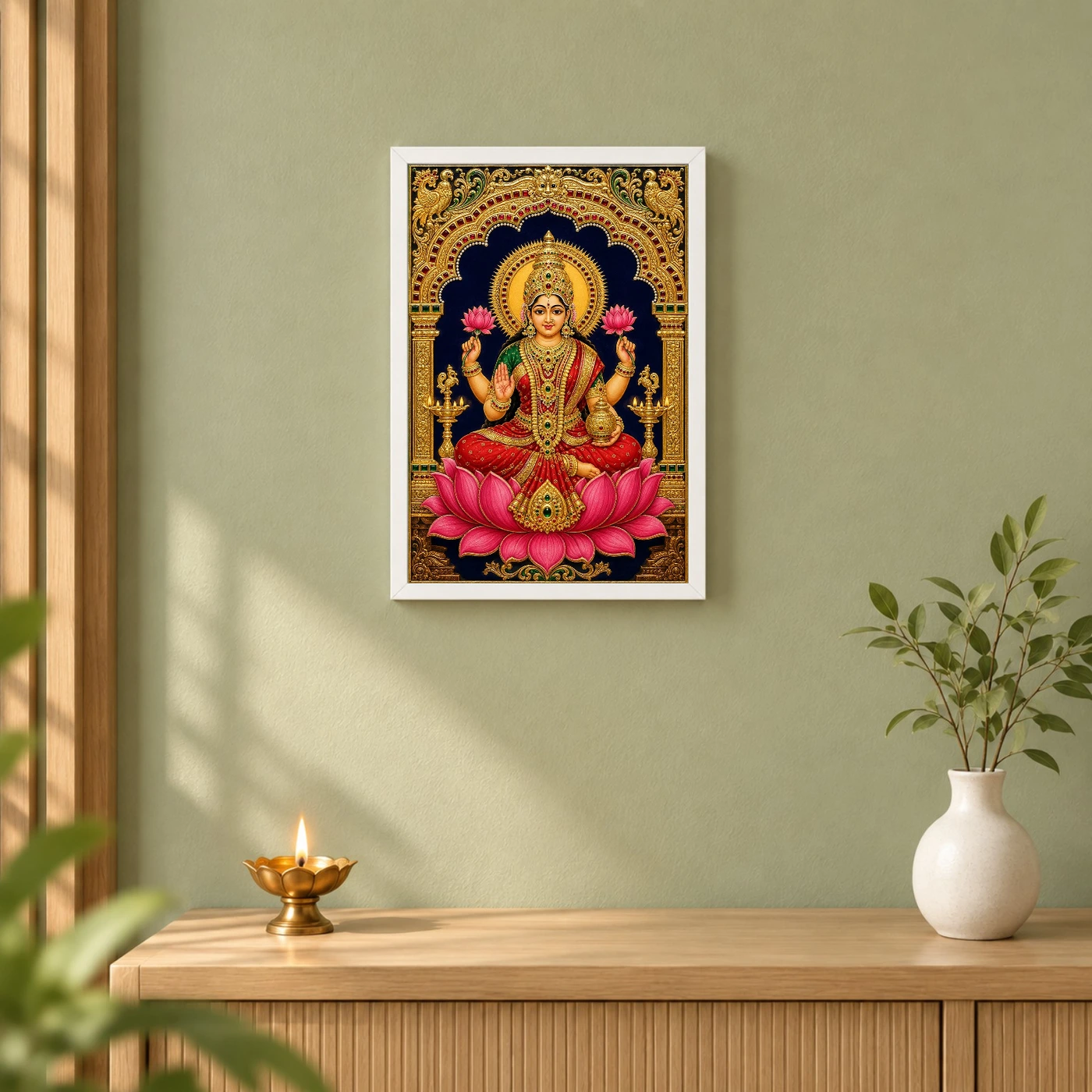 Varamahalakshmi — Tanjore Art Frame, view 6