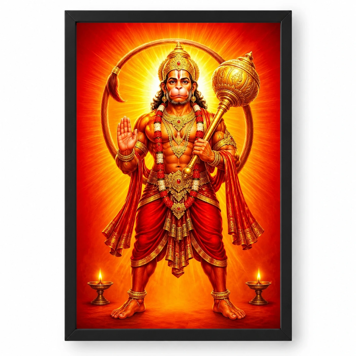 Veer Hanuman — Red Radiance Frame