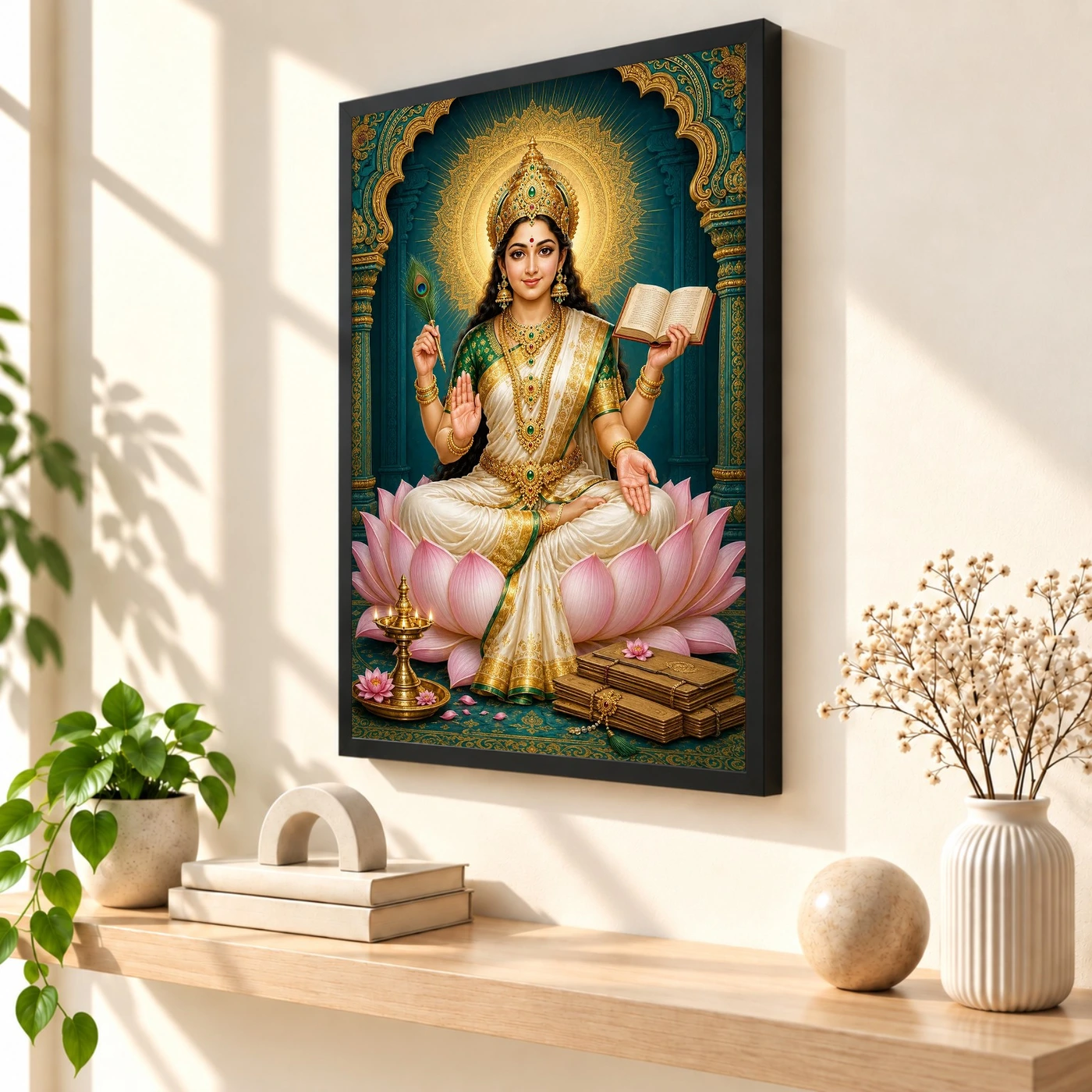 Vidya Lakshmi — Goddess of Knowledge Frame, view 2