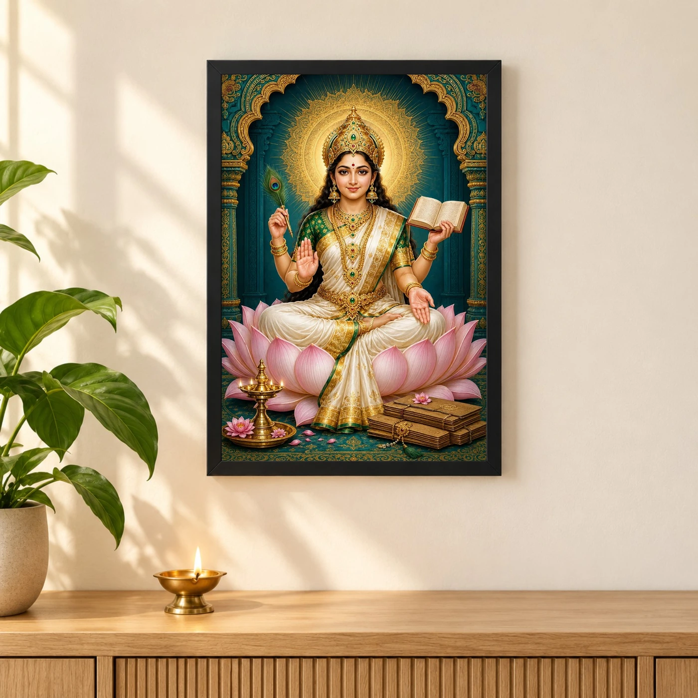 Vidya Lakshmi — Goddess of Knowledge Frame, view 3