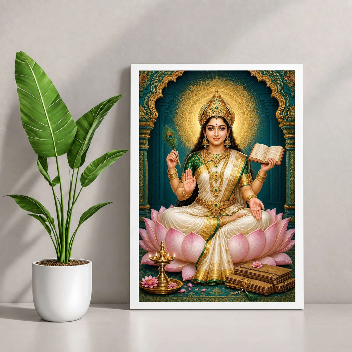 Vidya Lakshmi — Goddess of Knowledge Frame, view 4