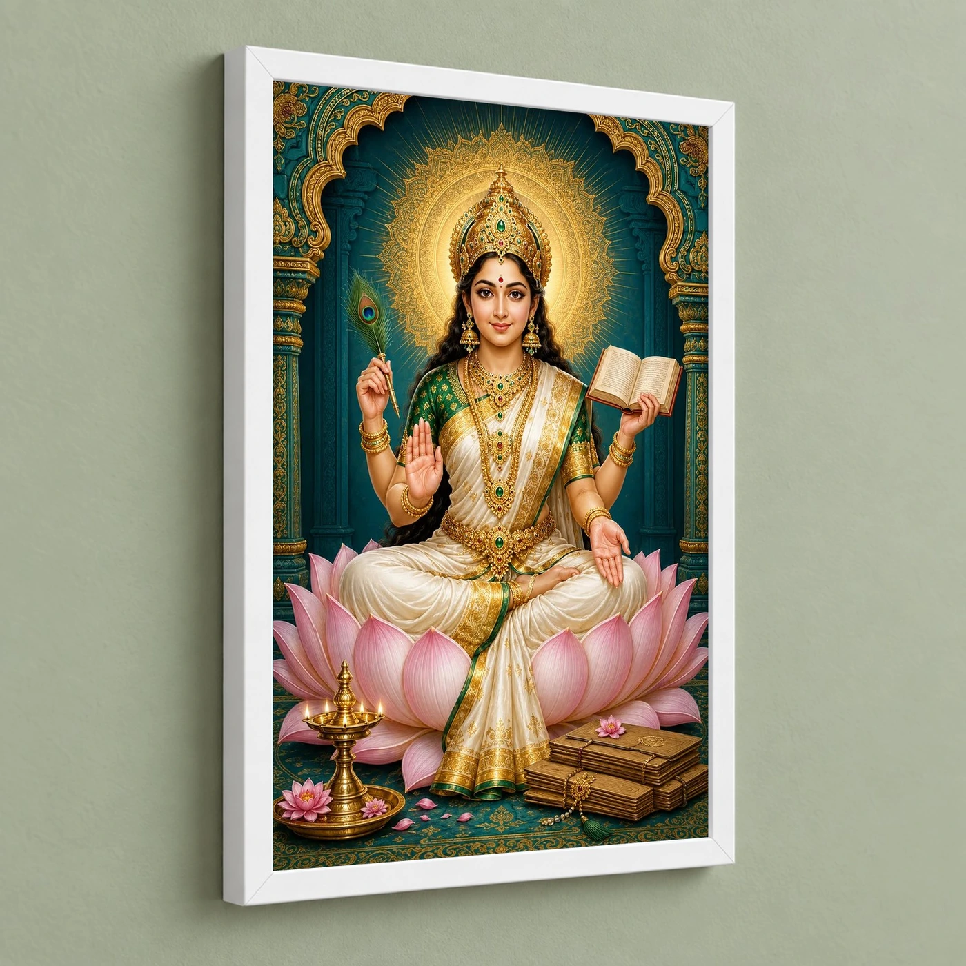 Vidya Lakshmi — Goddess of Knowledge Frame, view 5